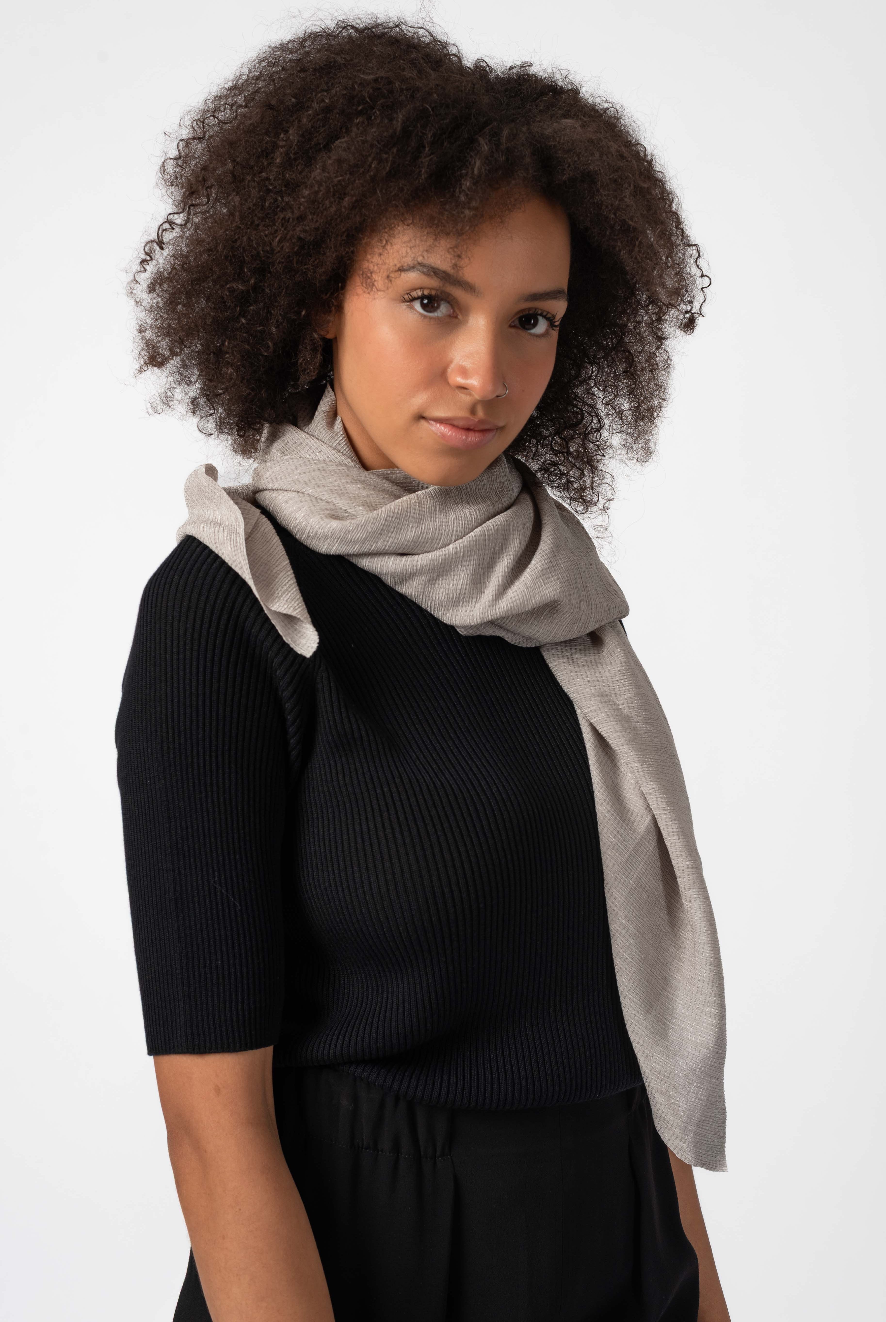 NNIstudio - AIR 2.0 Tuch - Silver gestreift -