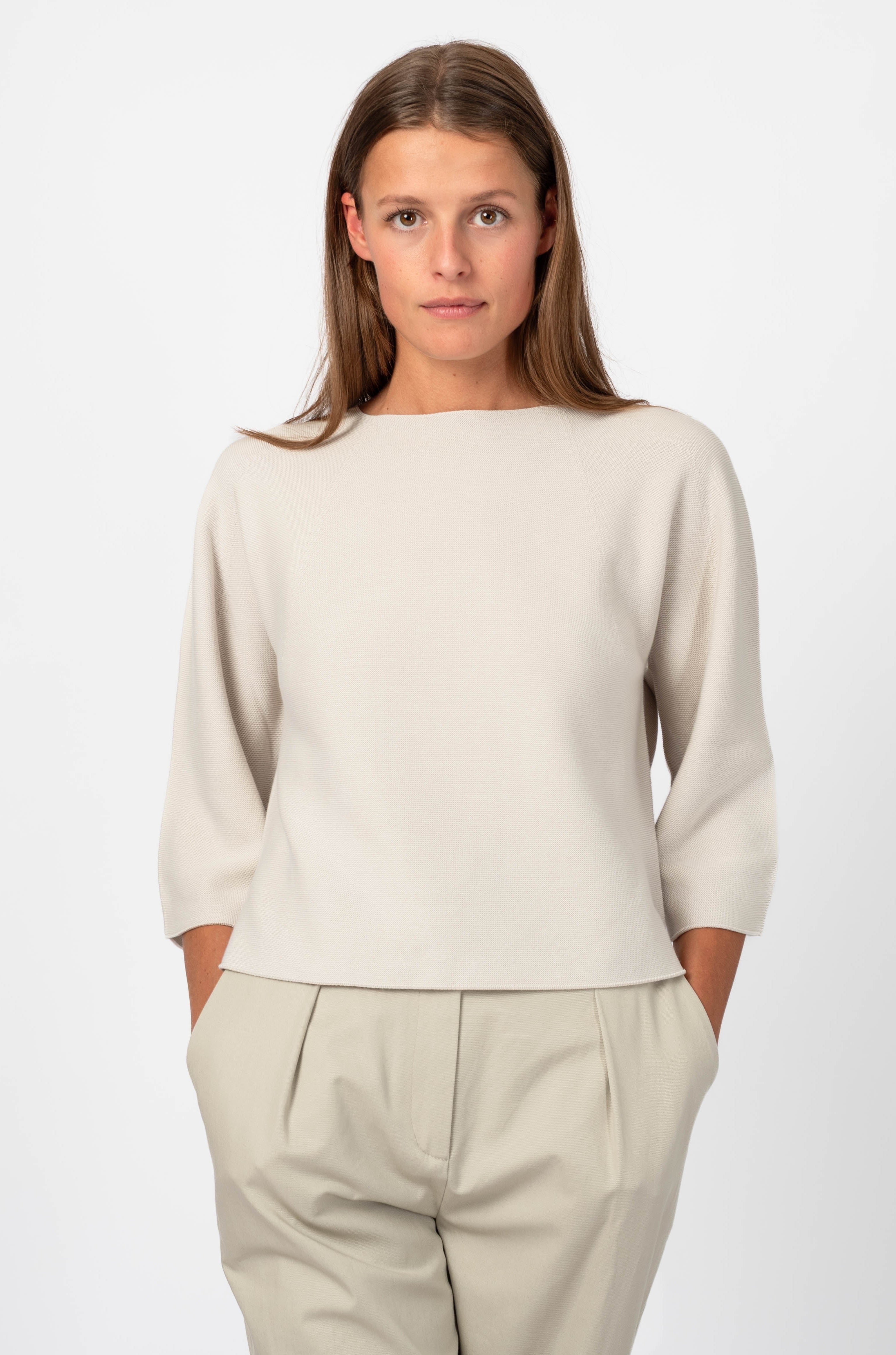 NNIstudio - BOXY Pullover - Birch White - XS -