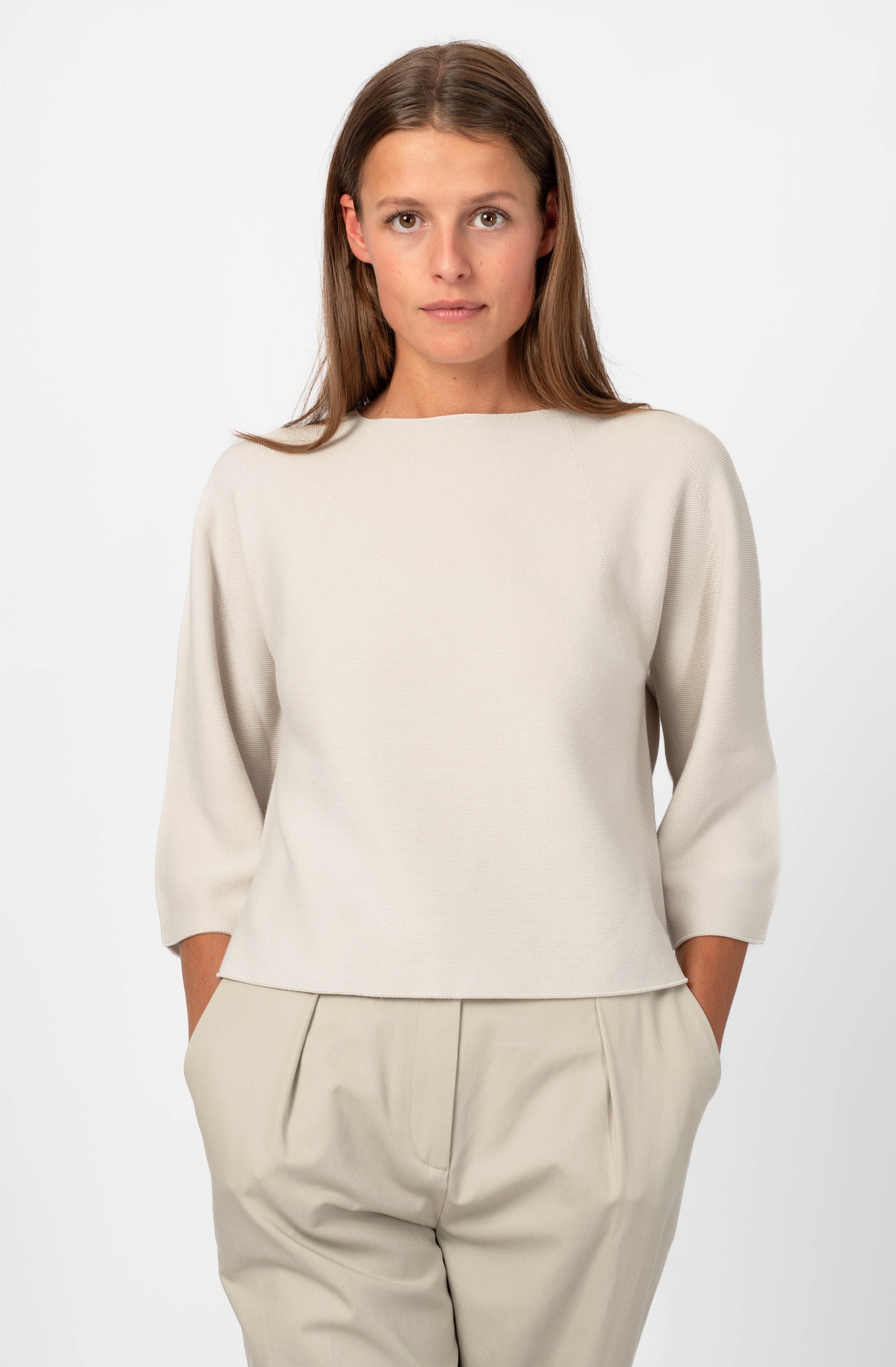 NNIstudio - BOXY Pullover - Birch White - XS -