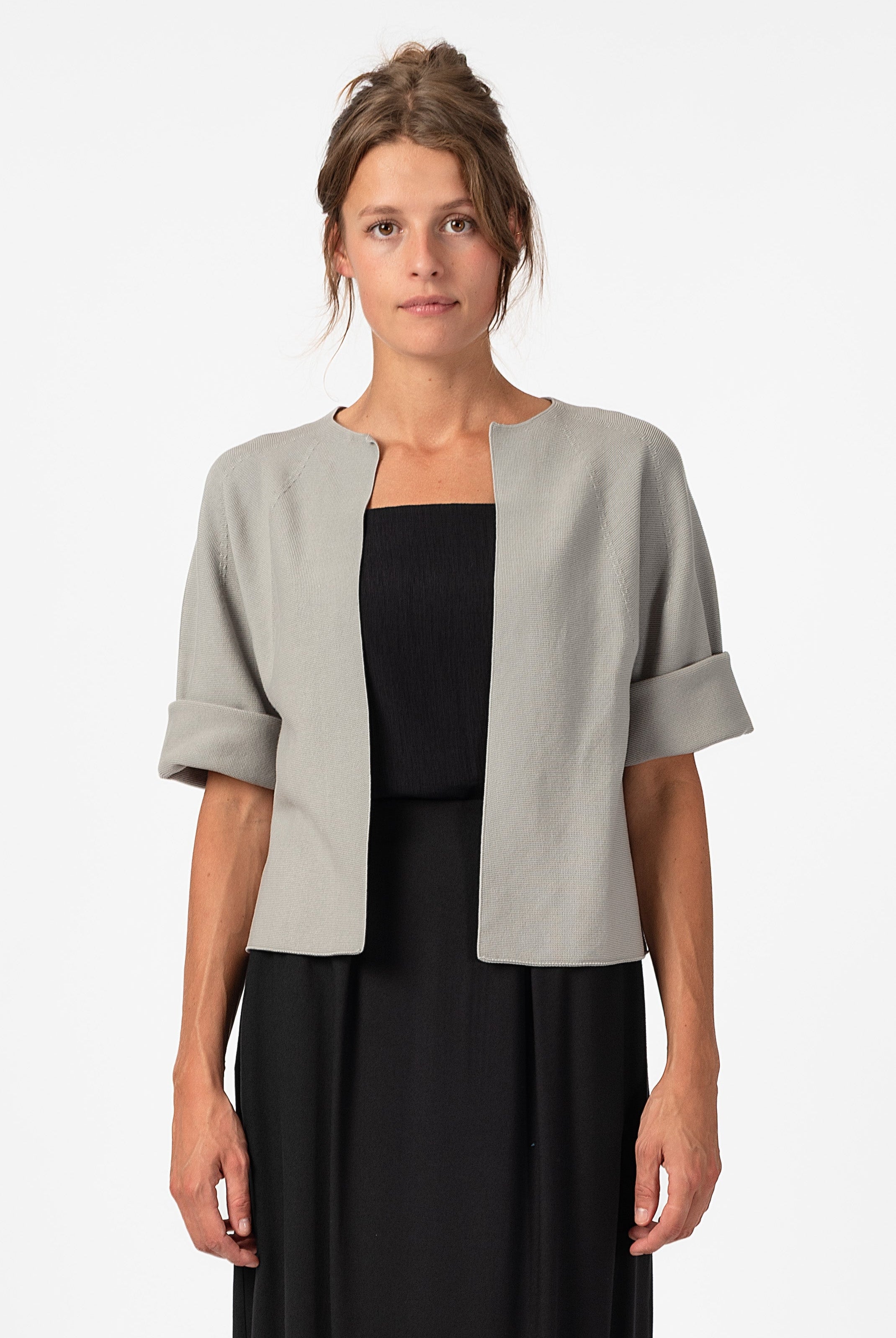 NNIstudio - BOXY Strick - Jacke - Phantom Black - XS -