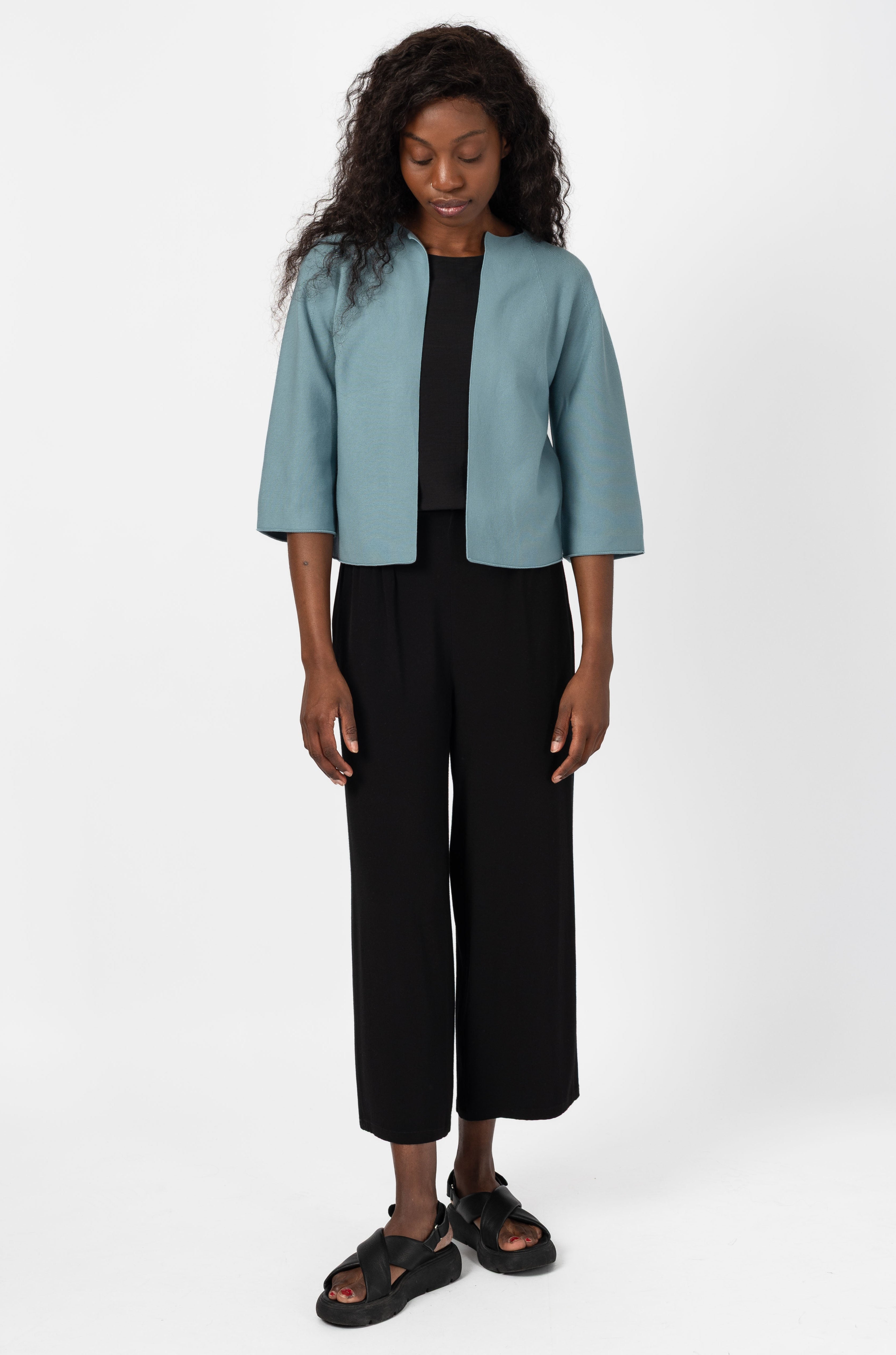 NNIstudio - BOXY Strick - Jacke - Phantom Black - XS -