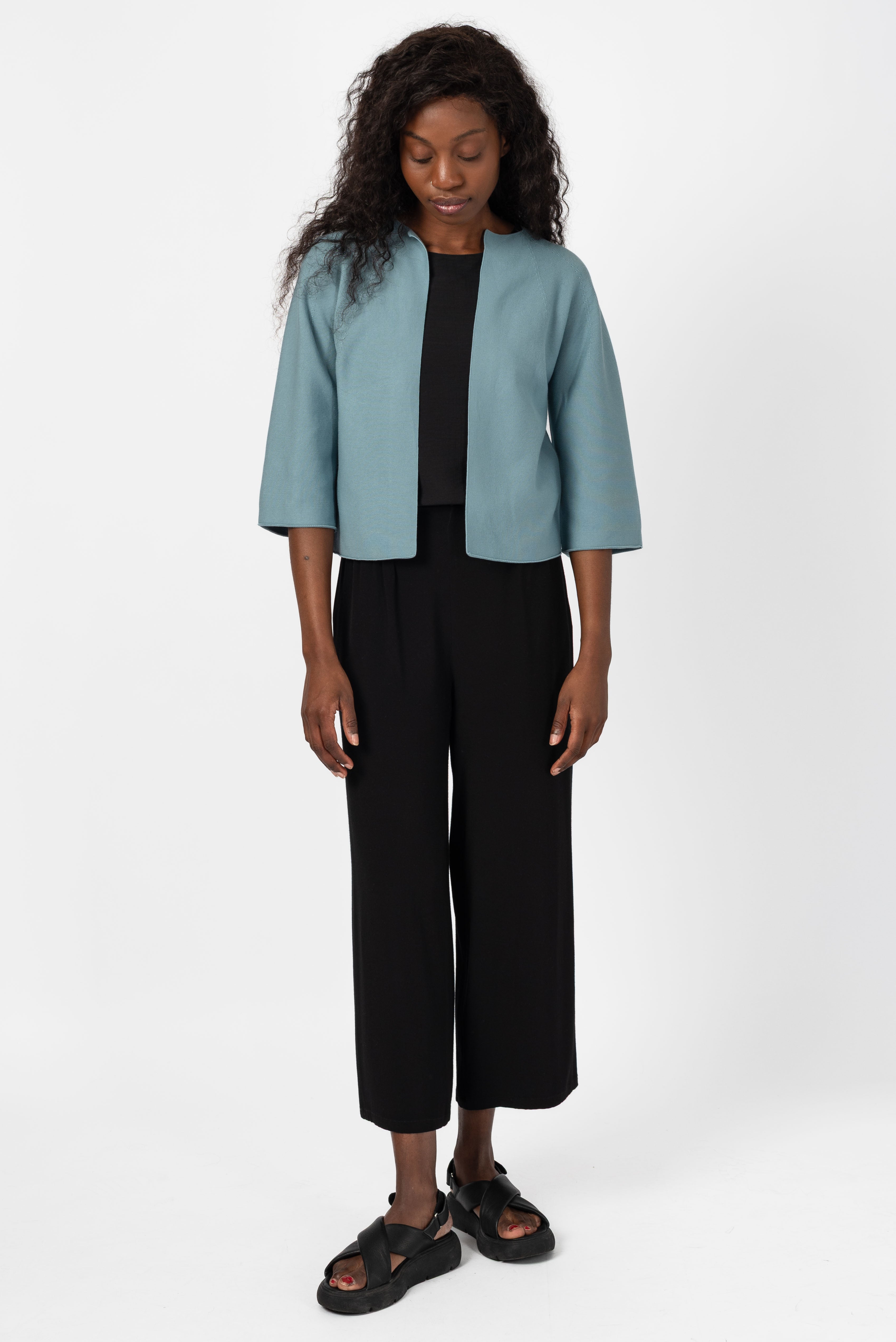 NNIstudio - BOXY Strick - Jacke - Phantom Black - XS -