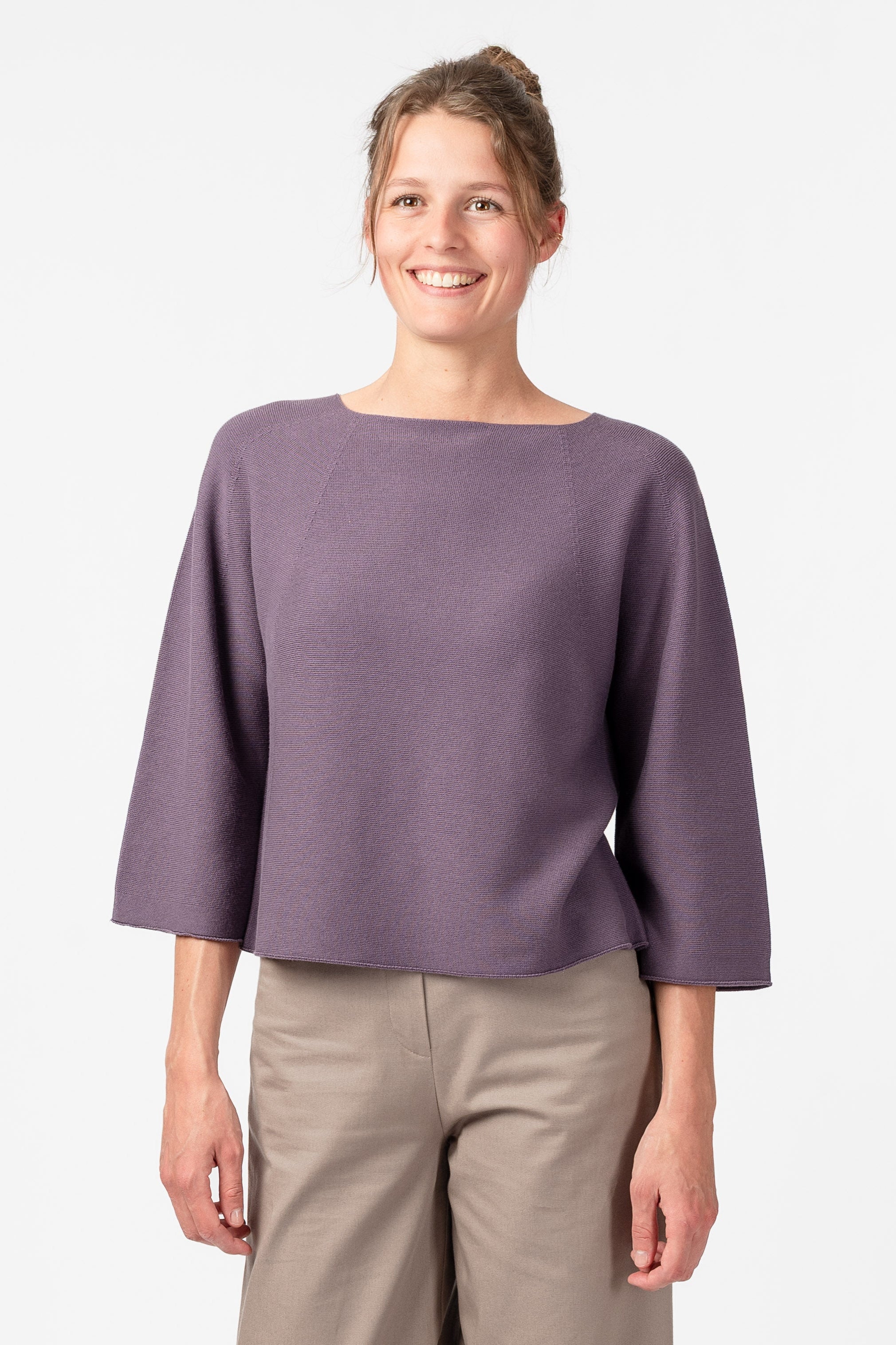 NNIstudio - BOXY Strick - Pullover - Grape Purple - XS -