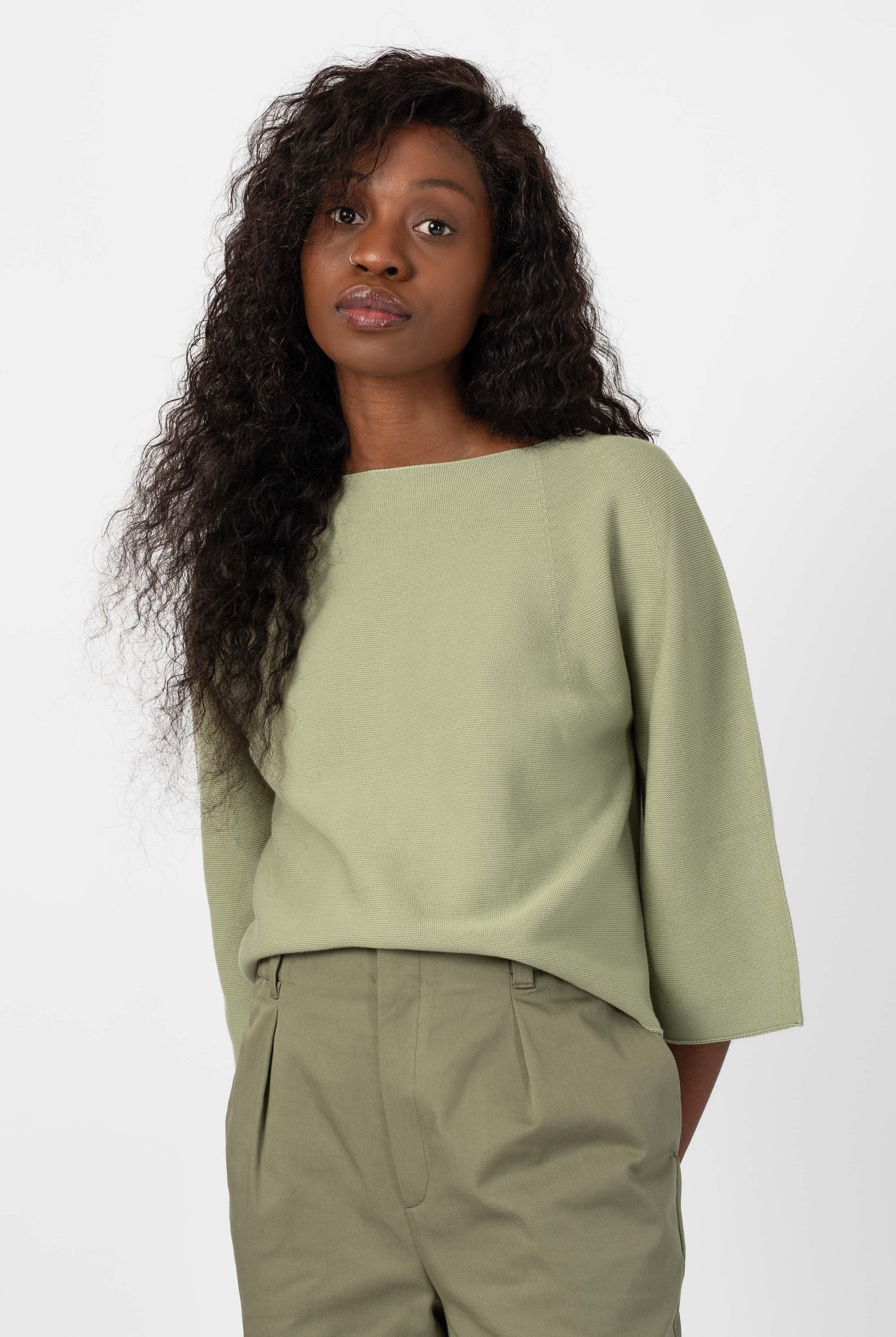 NNIstudio - BOXY Strick - Pullover - Lint Green - XS -