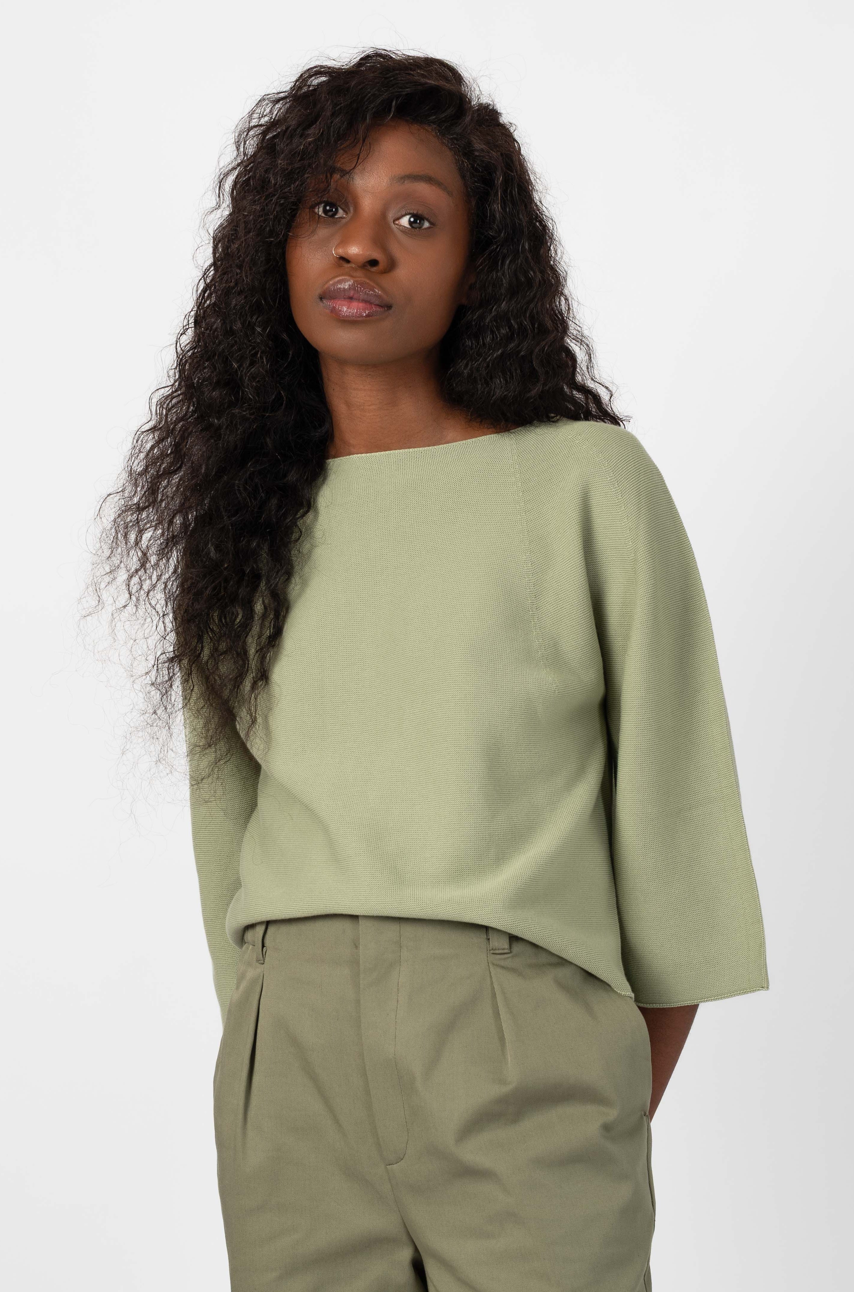 NNIstudio - BOXY Strick - Pullover - Lint Green - XS -