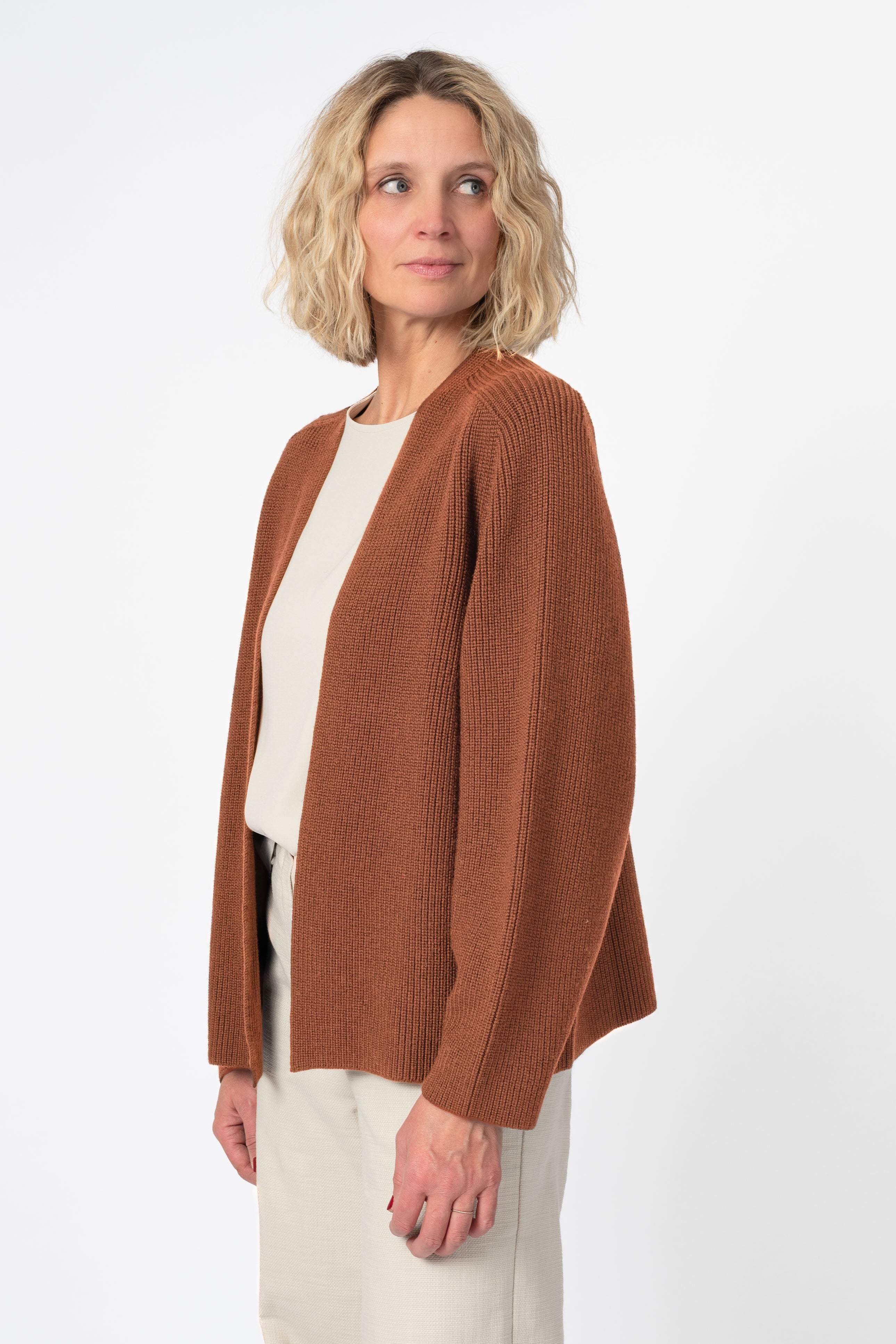 NNIstudio - CARDIGAN 2.0 Wool - Brown Sugar - XS -