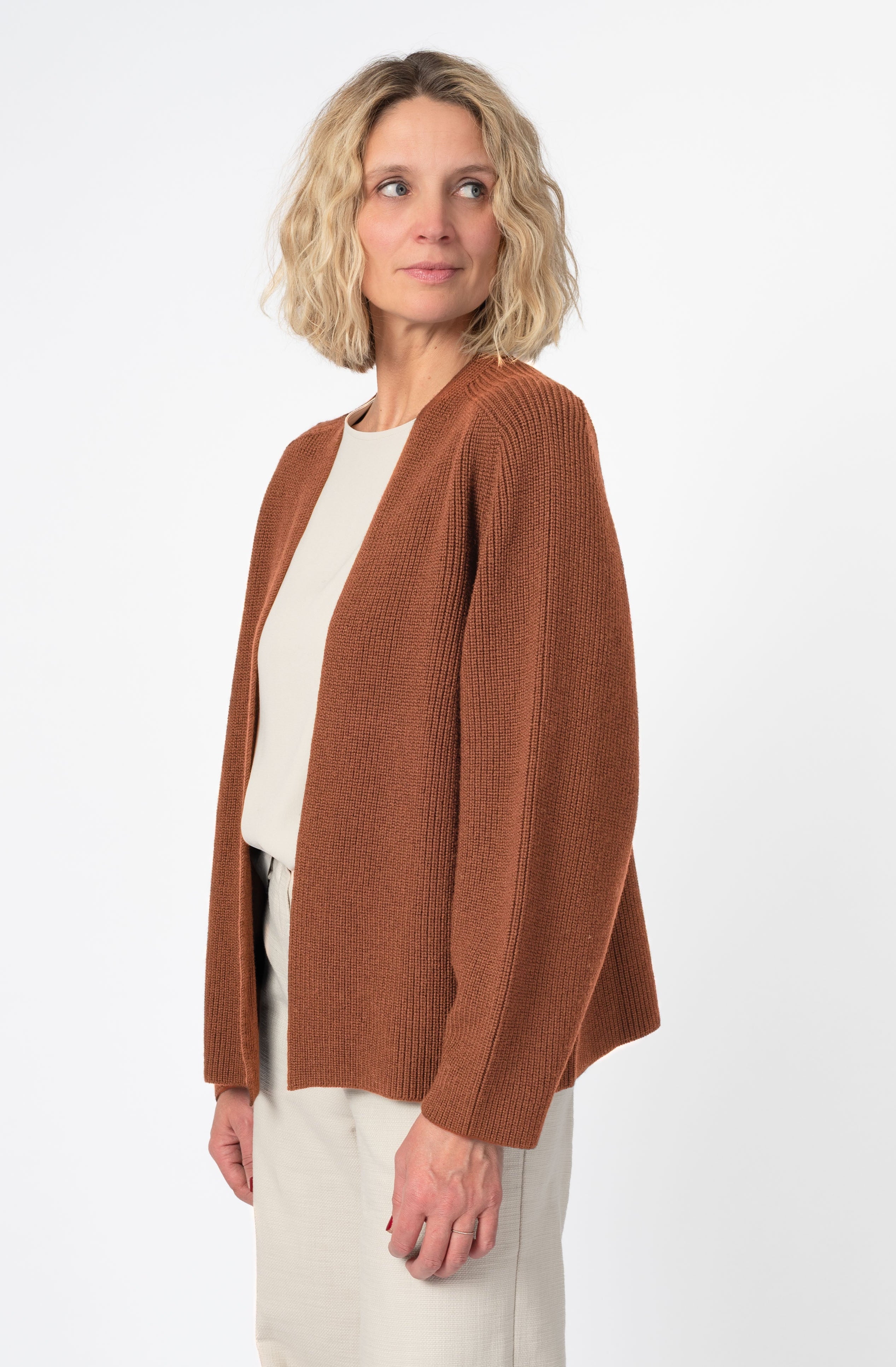 NNIstudio - CARDIGAN 2.0 Wool - Brown Sugar - XS -