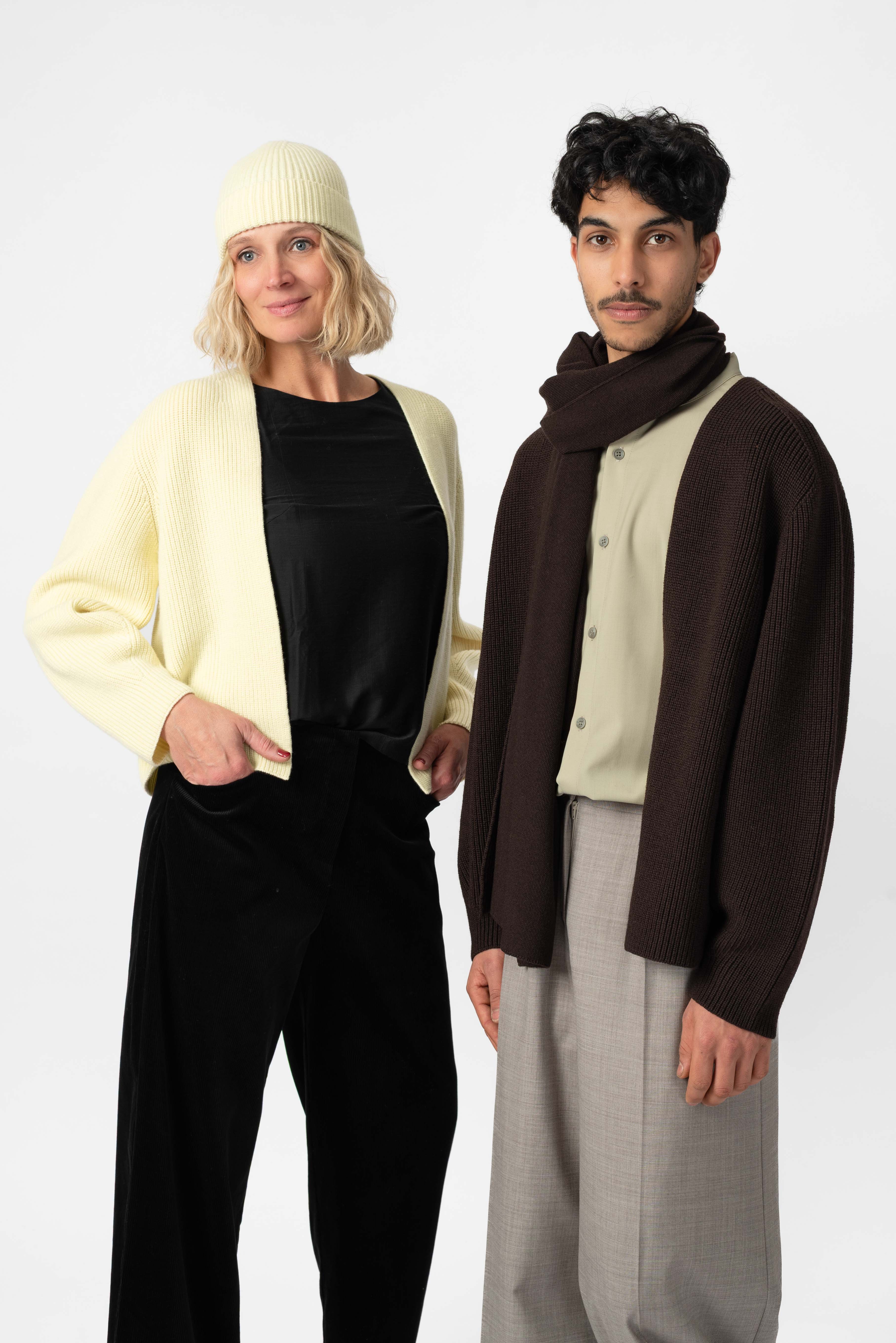 NNIstudio - CARDIGAN 2.0 Wool - Chocolate Brown - S -