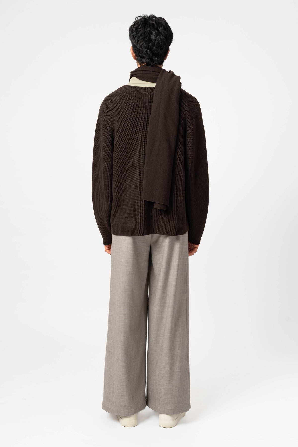 NNIstudio - CARDIGAN 2.0 Wool - Chocolate Brown - S -