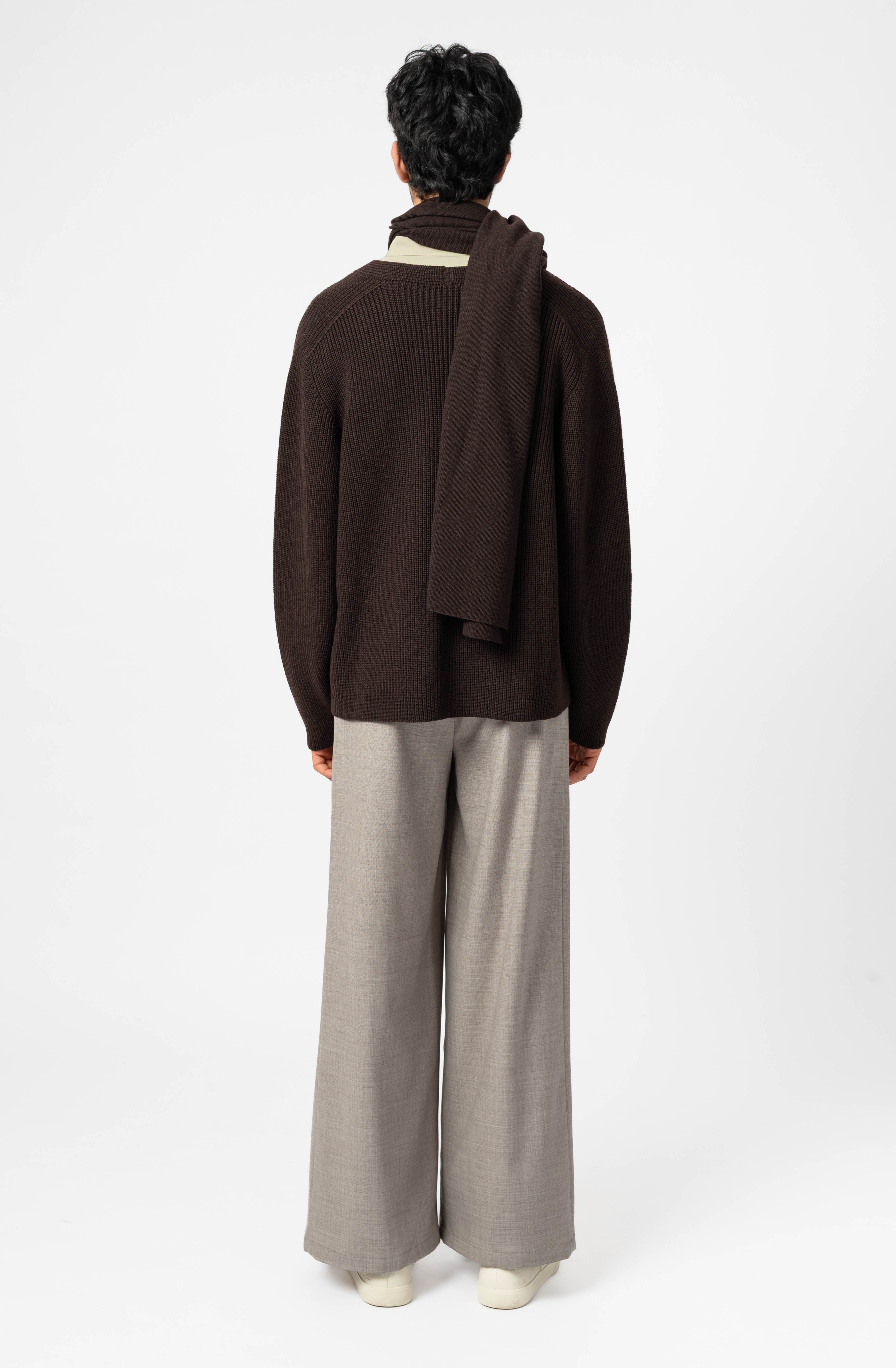 NNIstudio - CARDIGAN 2.0 Wool - Chocolate Brown - S -