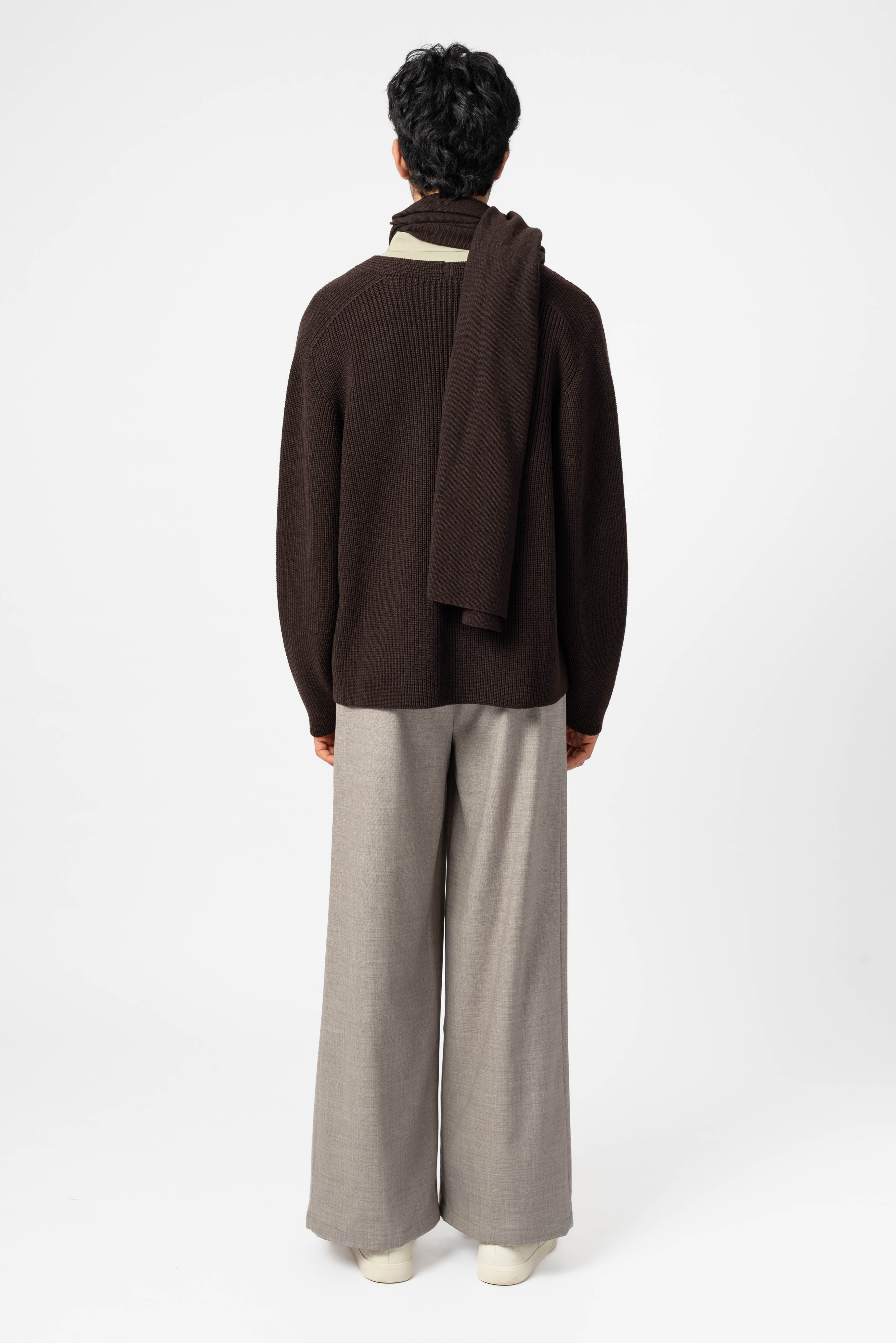 NNIstudio - CARDIGAN 2.0 Wool - Chocolate Brown - S -