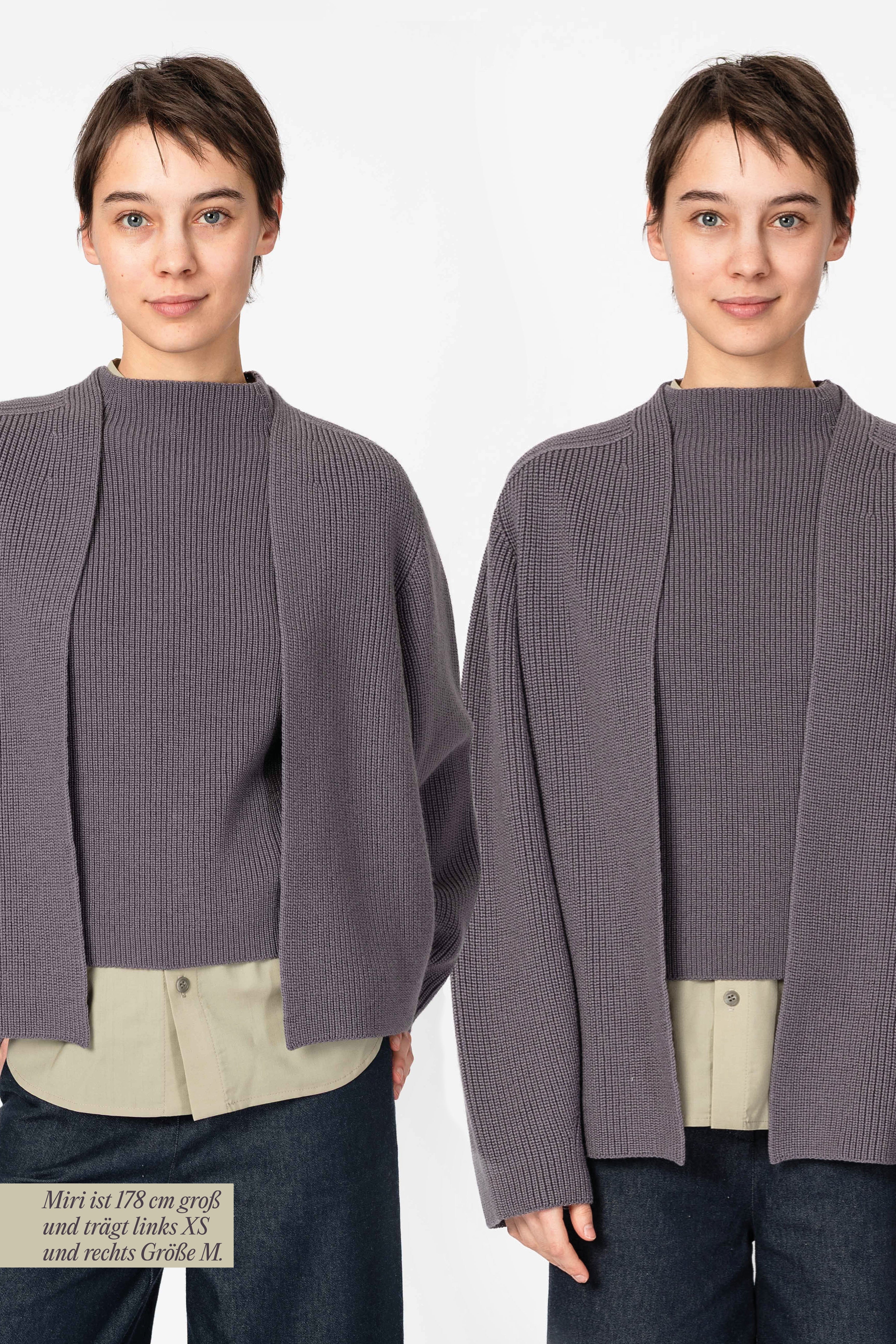 NNIstudio - CARDIGAN 2.0 Wool - Purple Ash - XS -