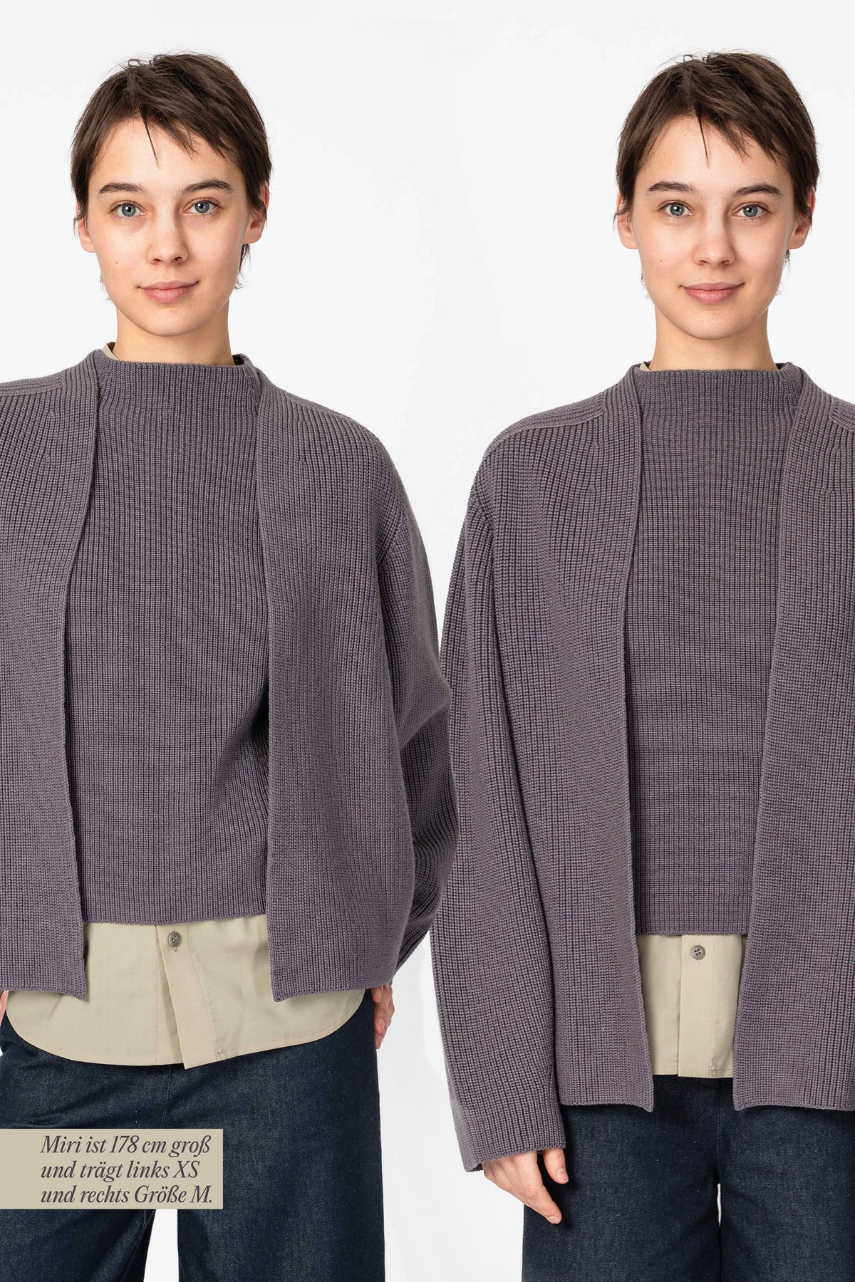 NNIstudio - CARDIGAN 2.0 Wool - Purple Ash - XS -