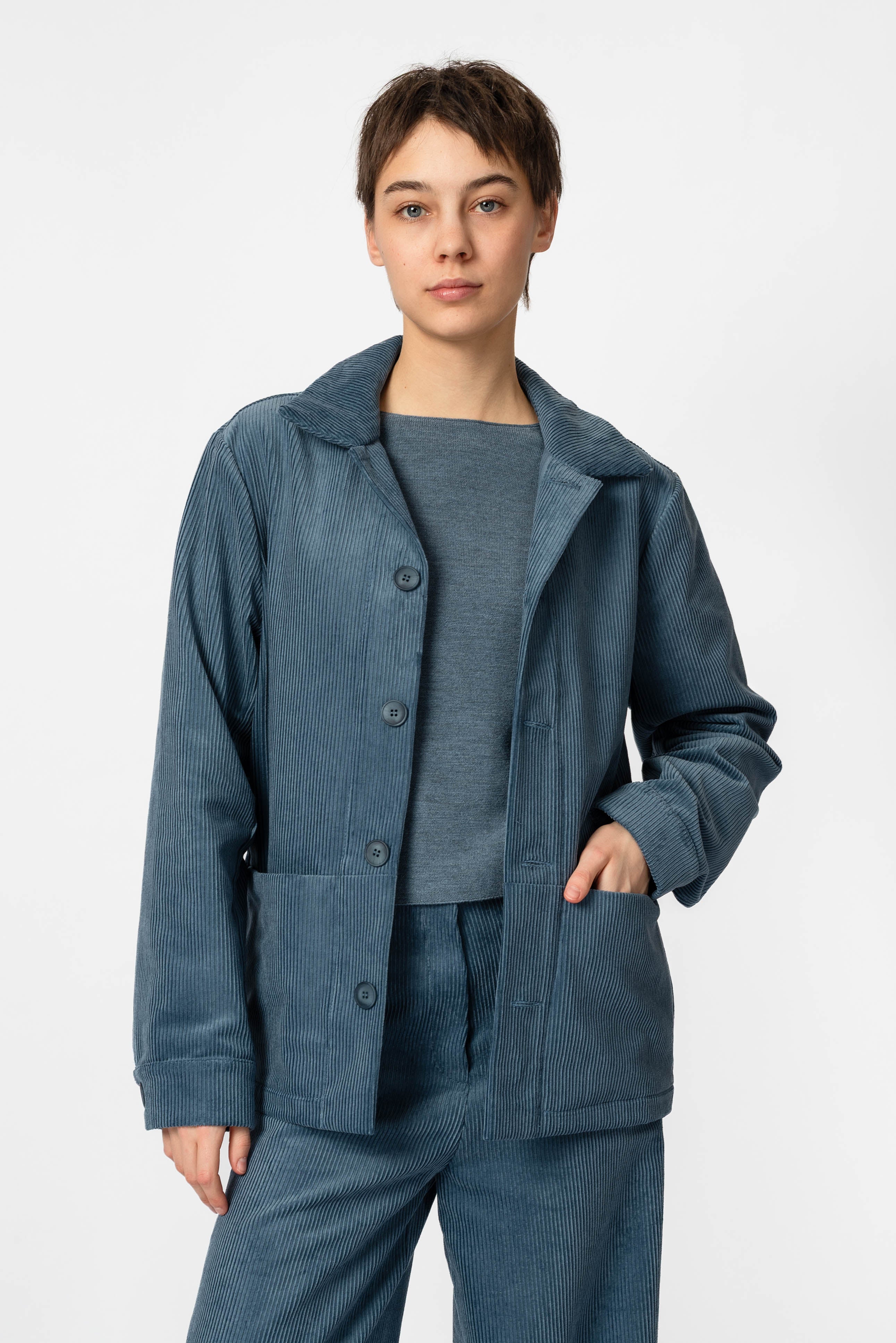 NNIstudio - CARGO 2.0 Jacke Cord - Jeans Blue - XS -