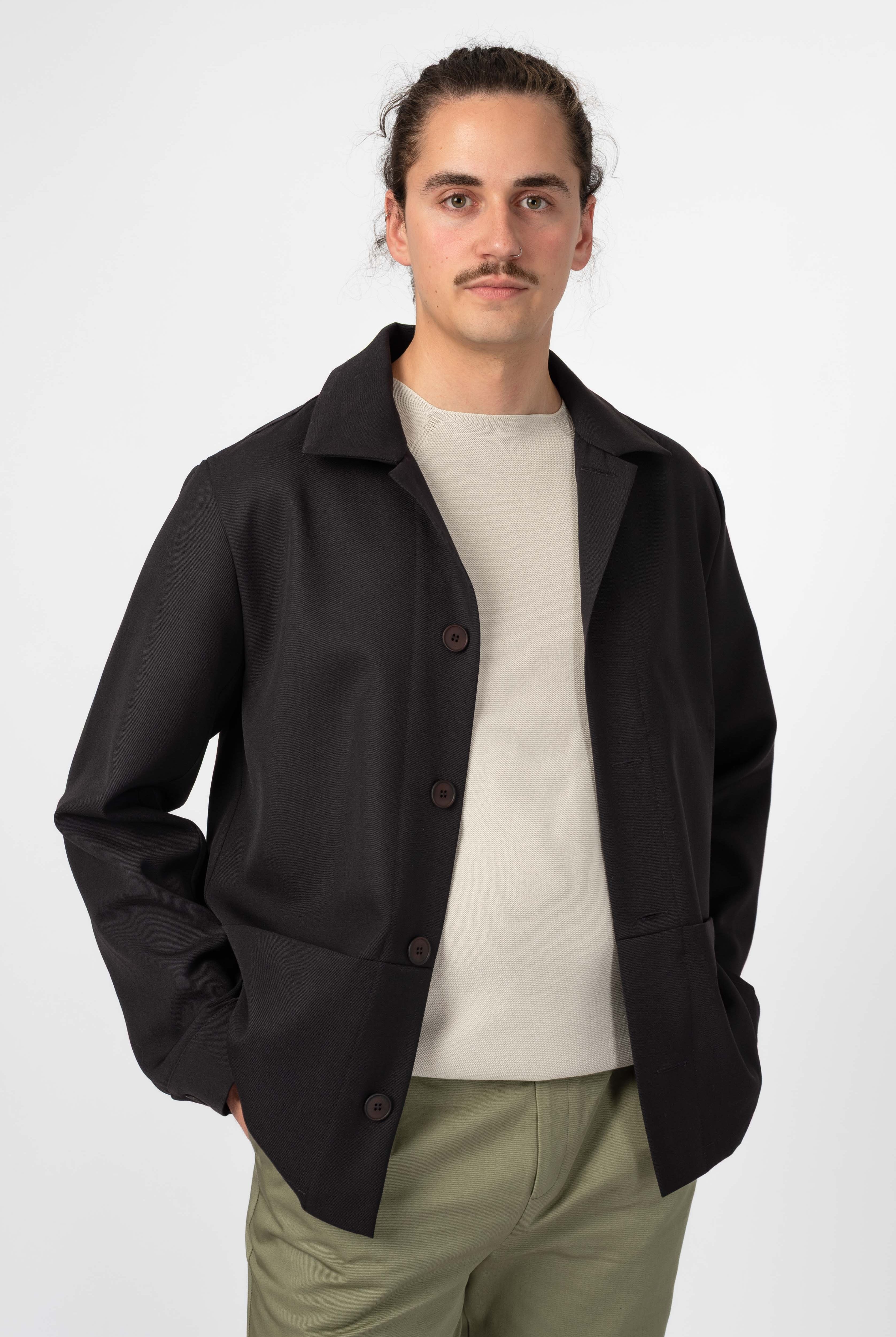 NNIstudio - CARGO 2.0 Jacke Unisex Coolwool – Limited Edition - Velvet Black - S -