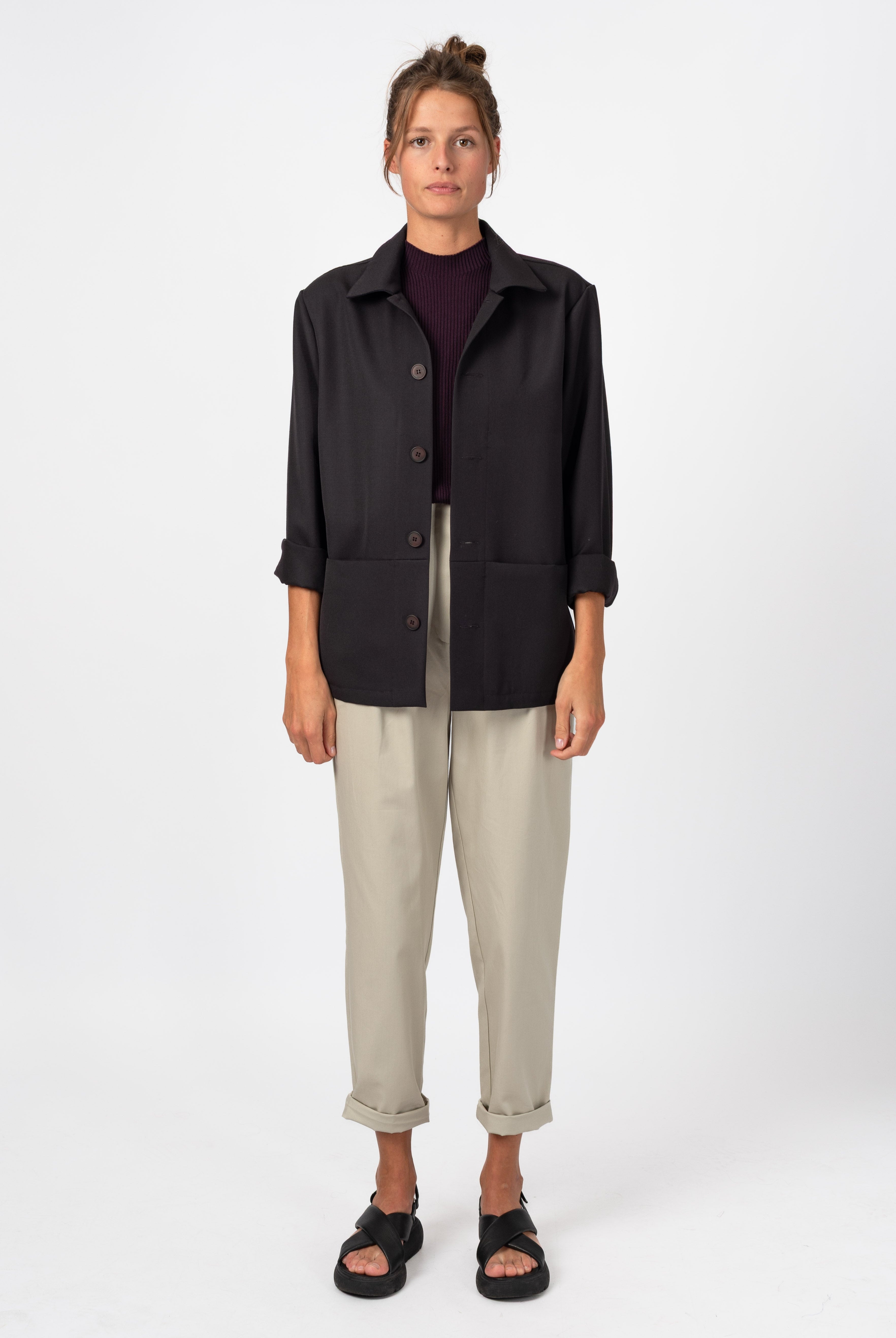 NNIstudio - CARGO 2.0 Jacke Unisex Coolwool – Limited Edition - Velvet Black - S -