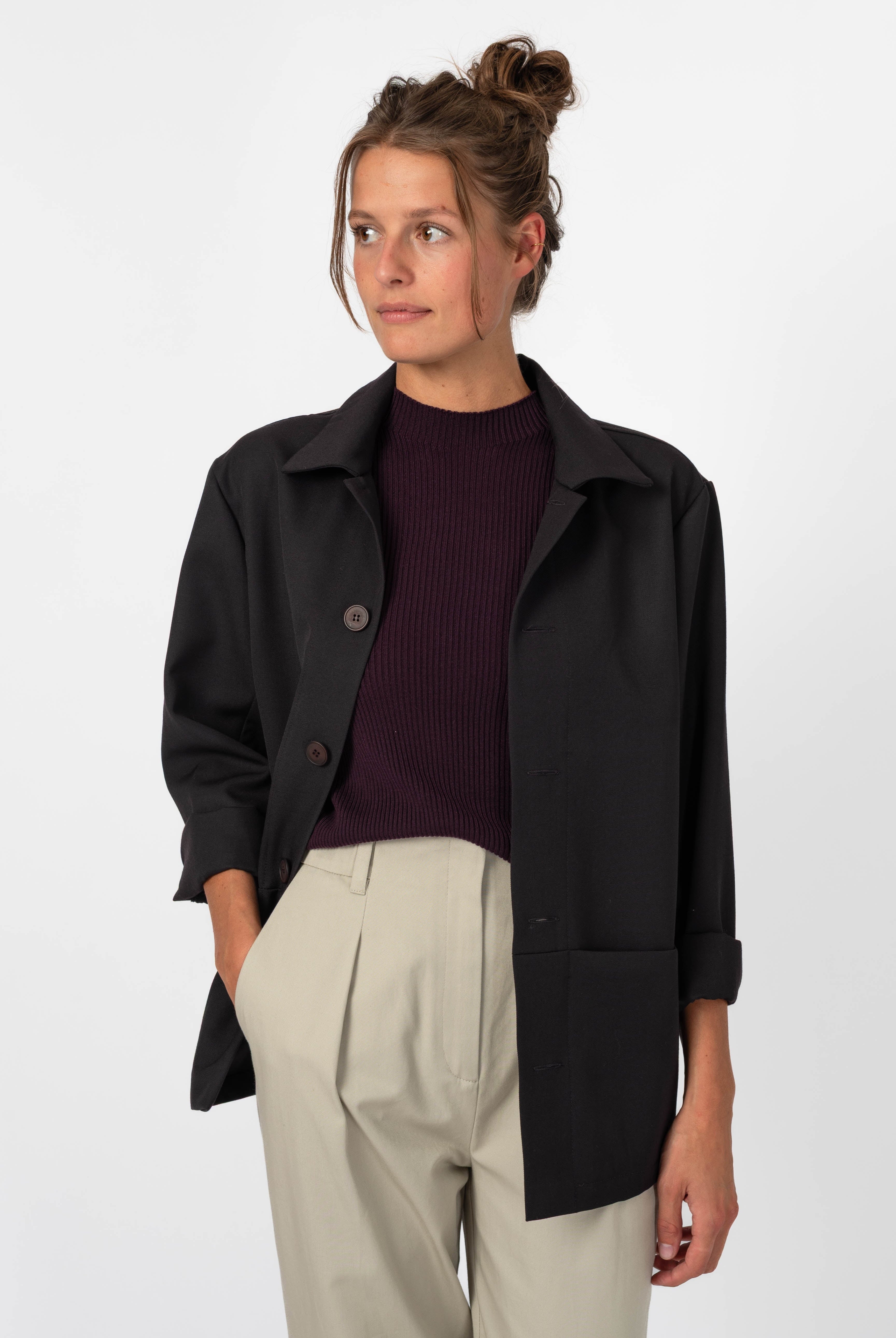 NNIstudio - CARGO 2.0 Jacke Unisex Coolwool – Limited Edition - Velvet Black - S -