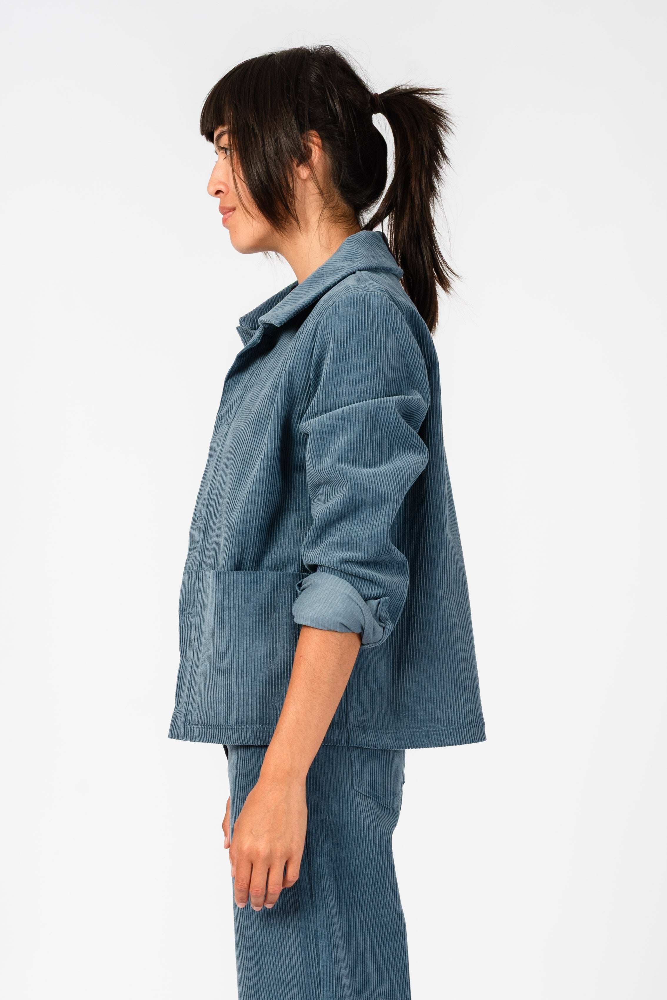 NNIstudio - CARGO 2.5 Kurz-Jacke Cord - Jeans Blue - XS -