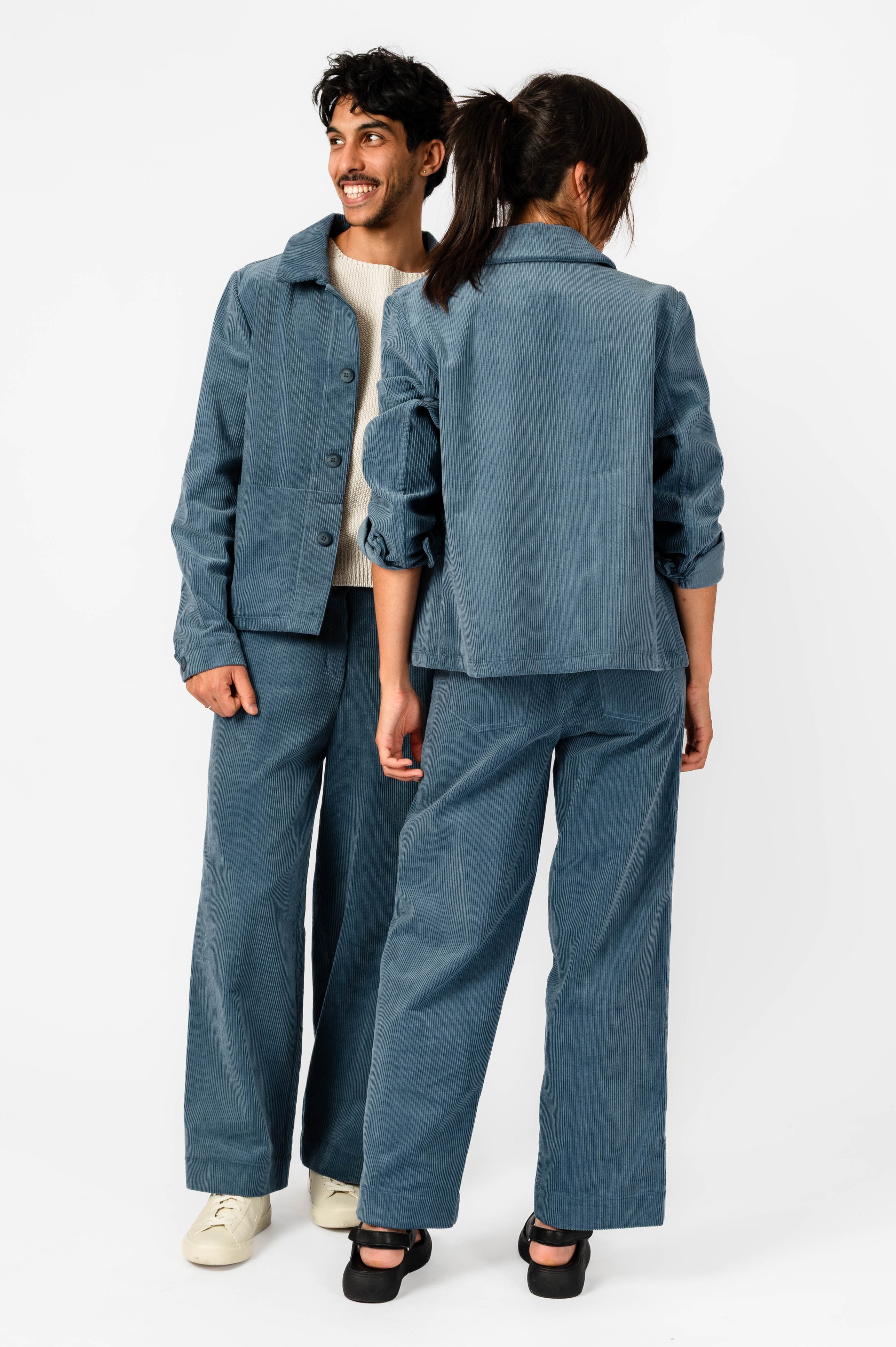 NNIstudio - CARGO 2.5 Kurz-Jacke Cord - Jeans Blue - XS -