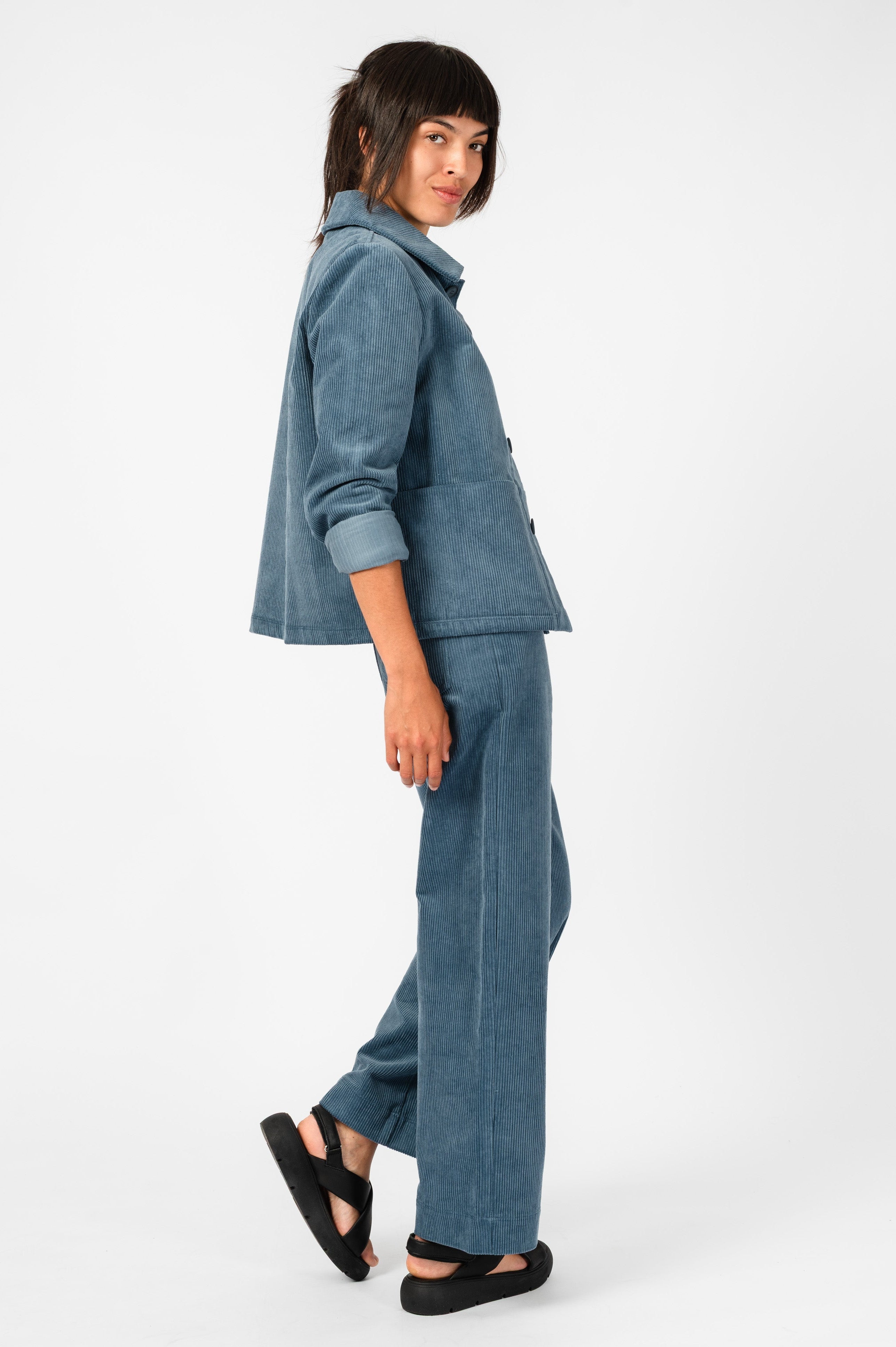 NNIstudio - CARGO 2.5 Kurz-Jacke Cord - Jeans Blue - XS -