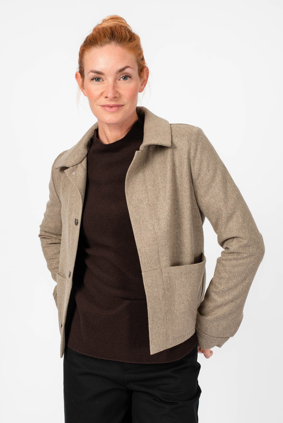 NNIstudio - CARGO 2.5 Kurz-Jacke Wool - Nomad Beige - XS -