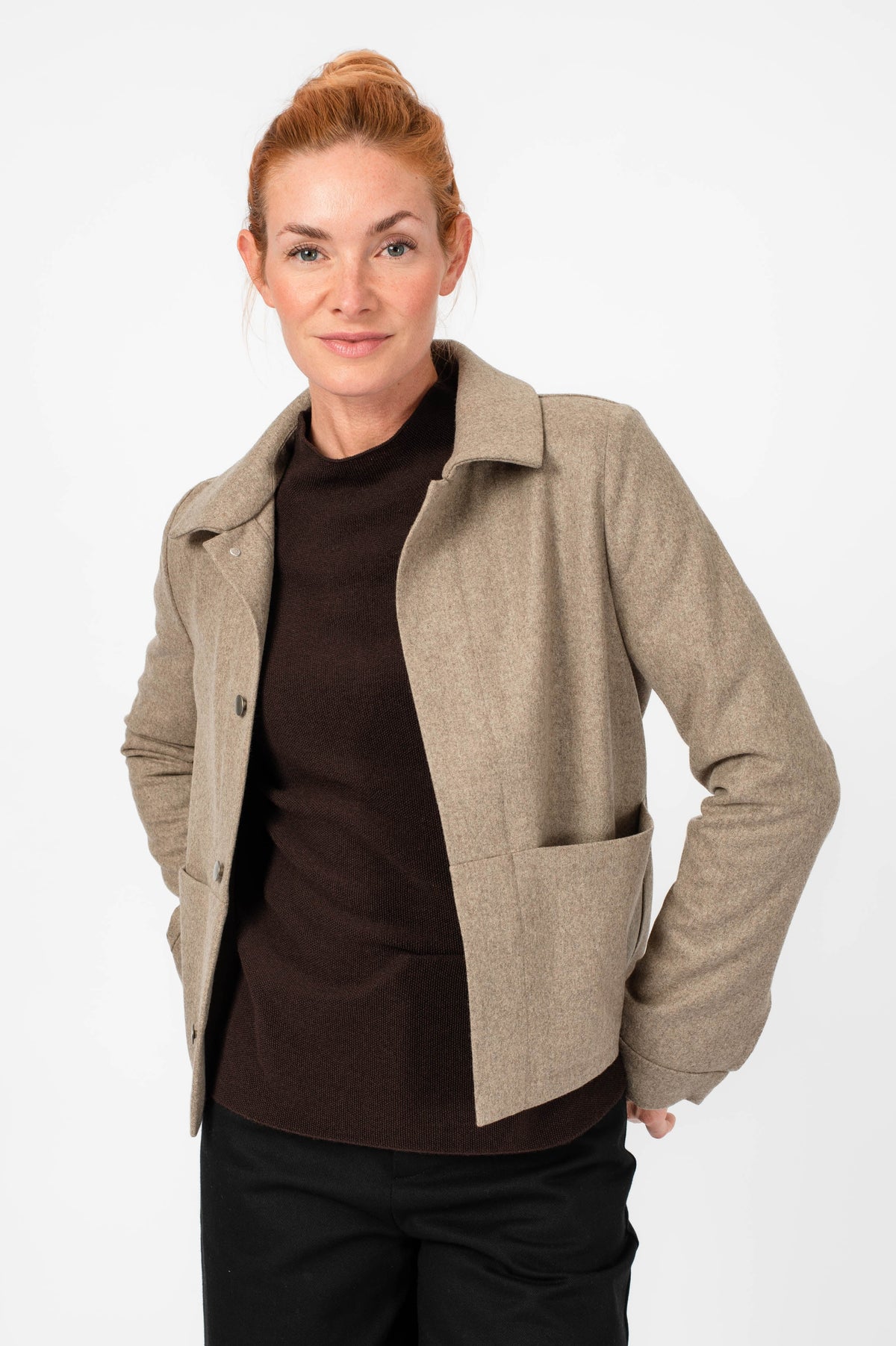NNIstudio - CARGO 2.5 Kurz-Jacke Wool - Nomad Beige - XS -