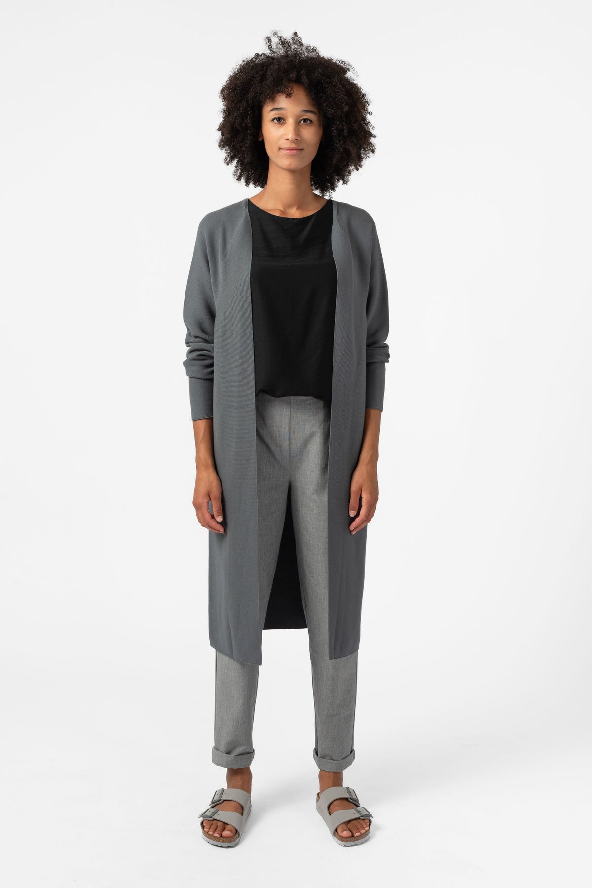 NNIstudio - CASUAL Strickmantel - Anthrazit - XS -