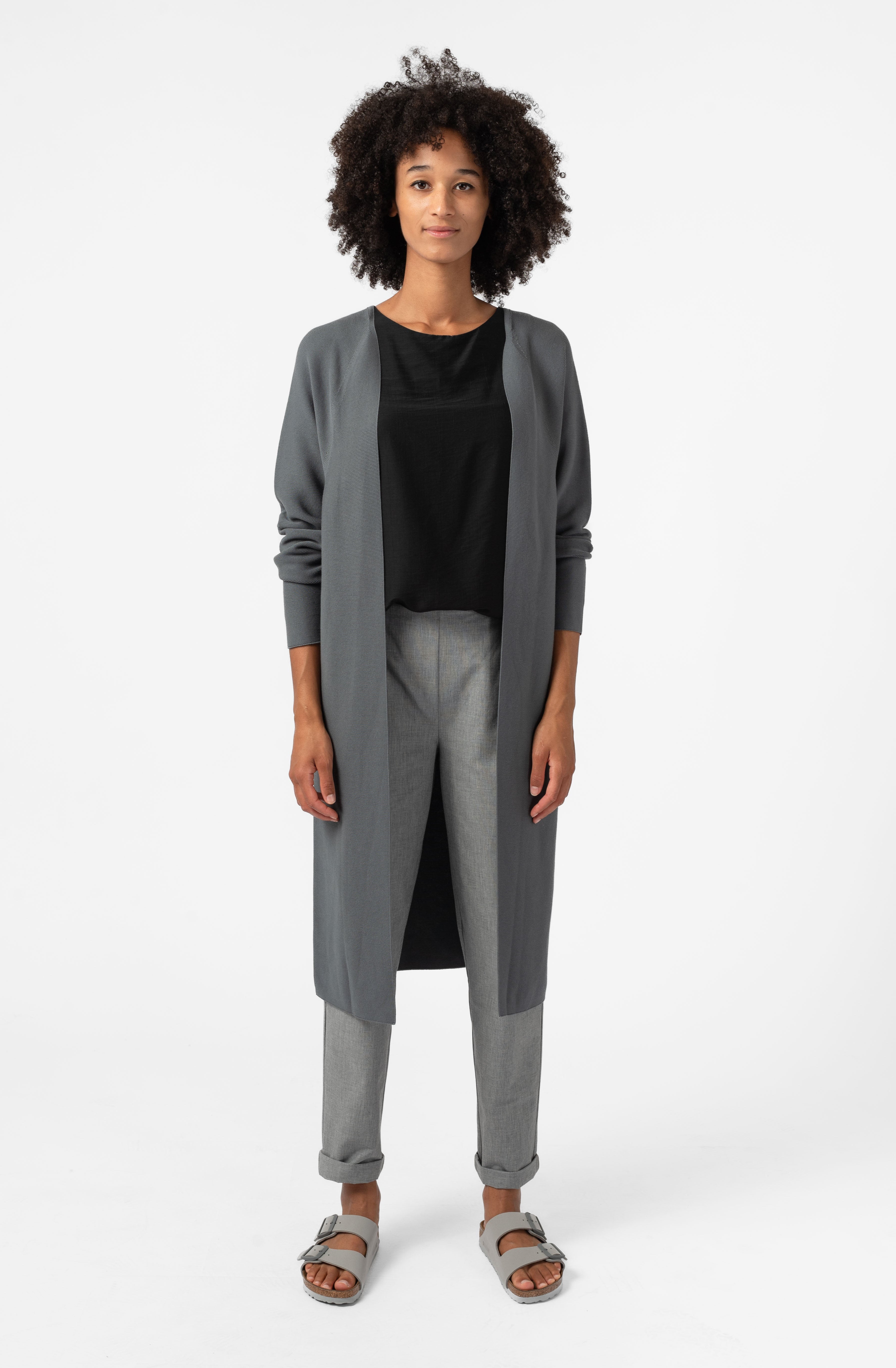 NNIstudio - CASUAL Strickmantel - Anthrazit - XS -