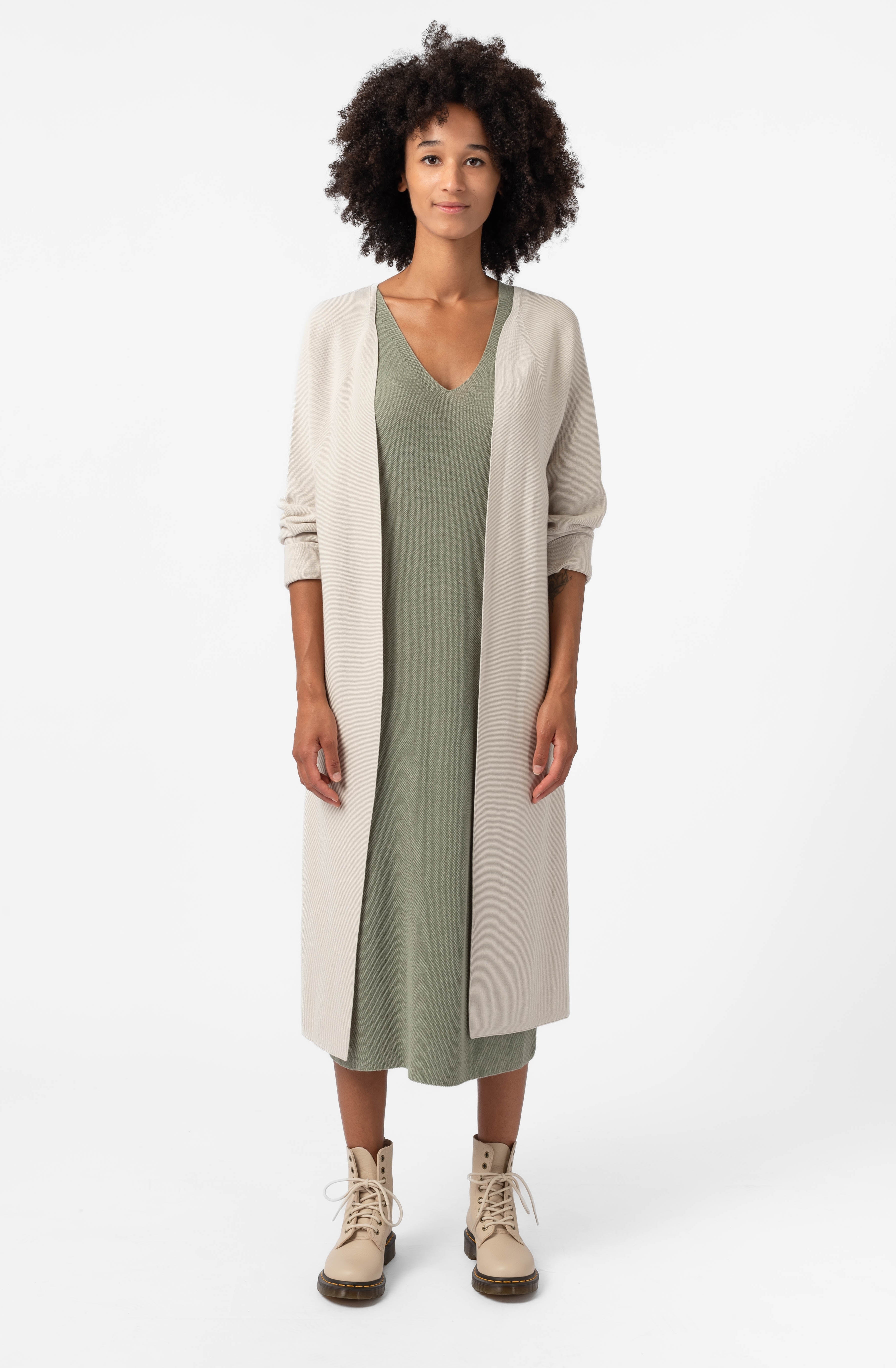 NNIstudio - CASUAL Strickmantel - Offwhite - XS -