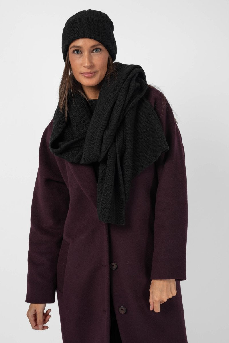 NNIstudio - CHUNKY Maxischal Unisex - Schwarz -