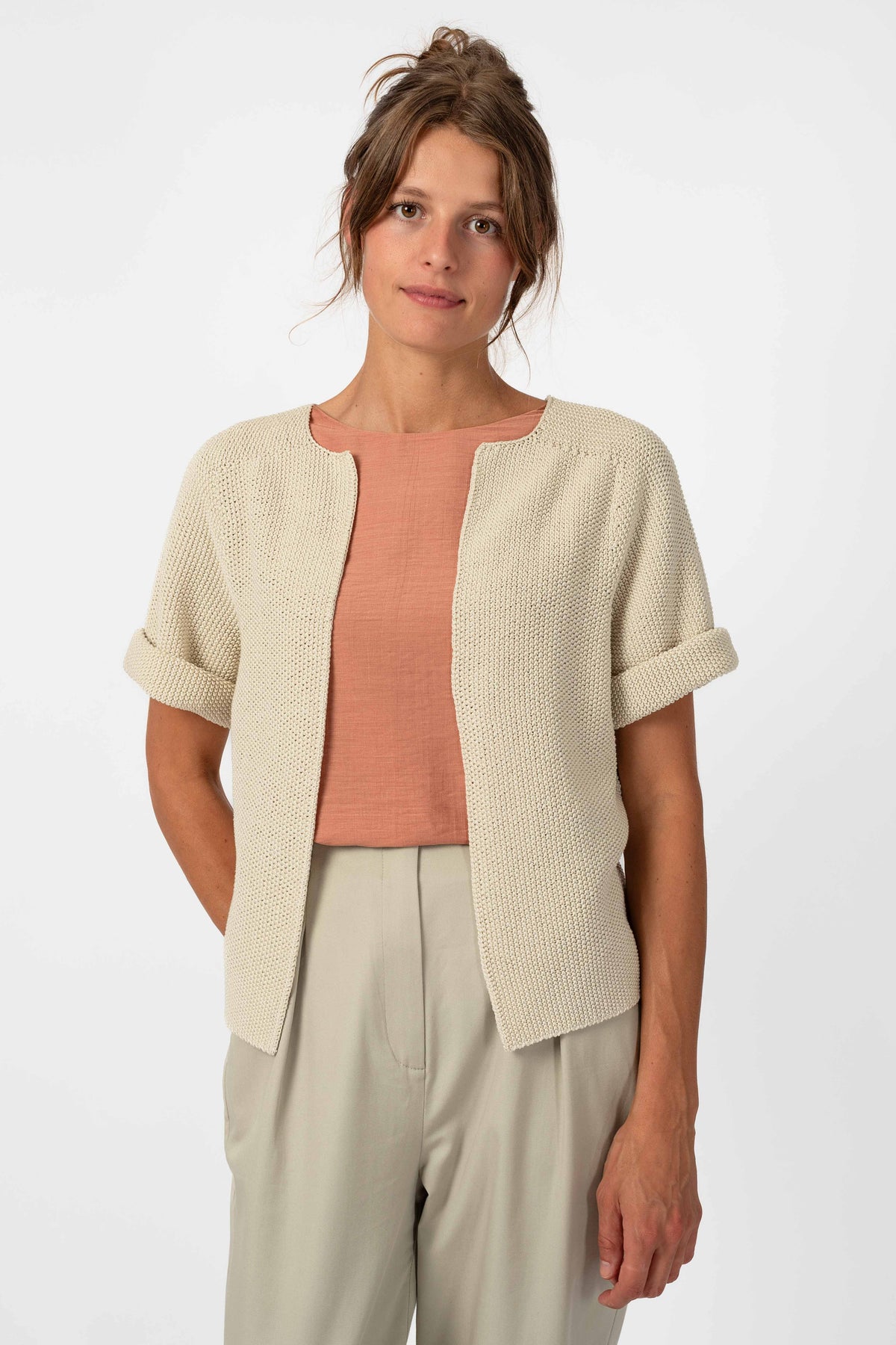 NNIstudio - CLASSIC 2.0 Strick - Jacke - Pearl White - S -