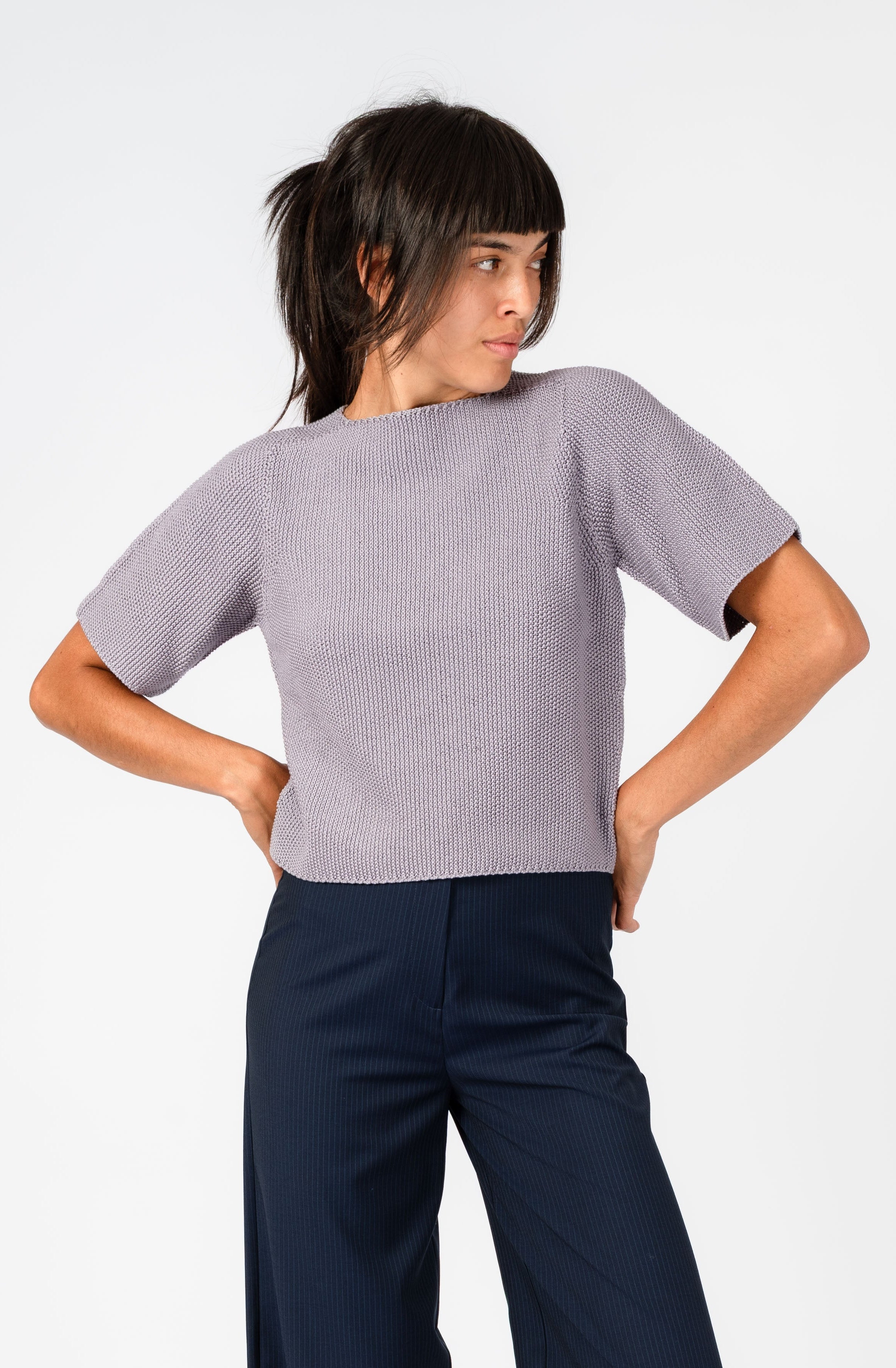 NNIstudio - CLASSIC 2.0 Strick-Shirt - Carbon Blue - XS -