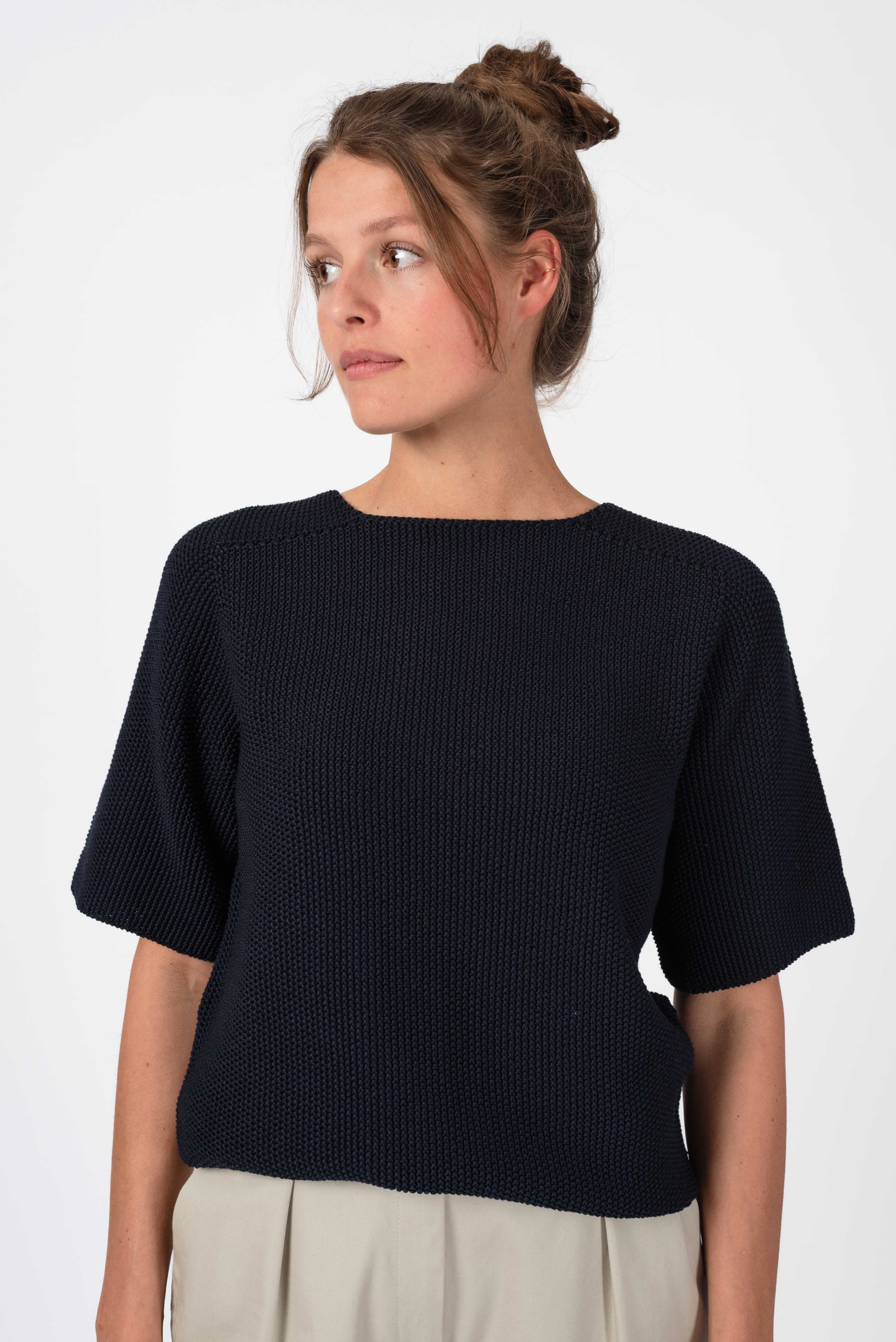 NNIstudio - CLASSIC 2.0 Strick - Shirt - Carbon Blue - XS -