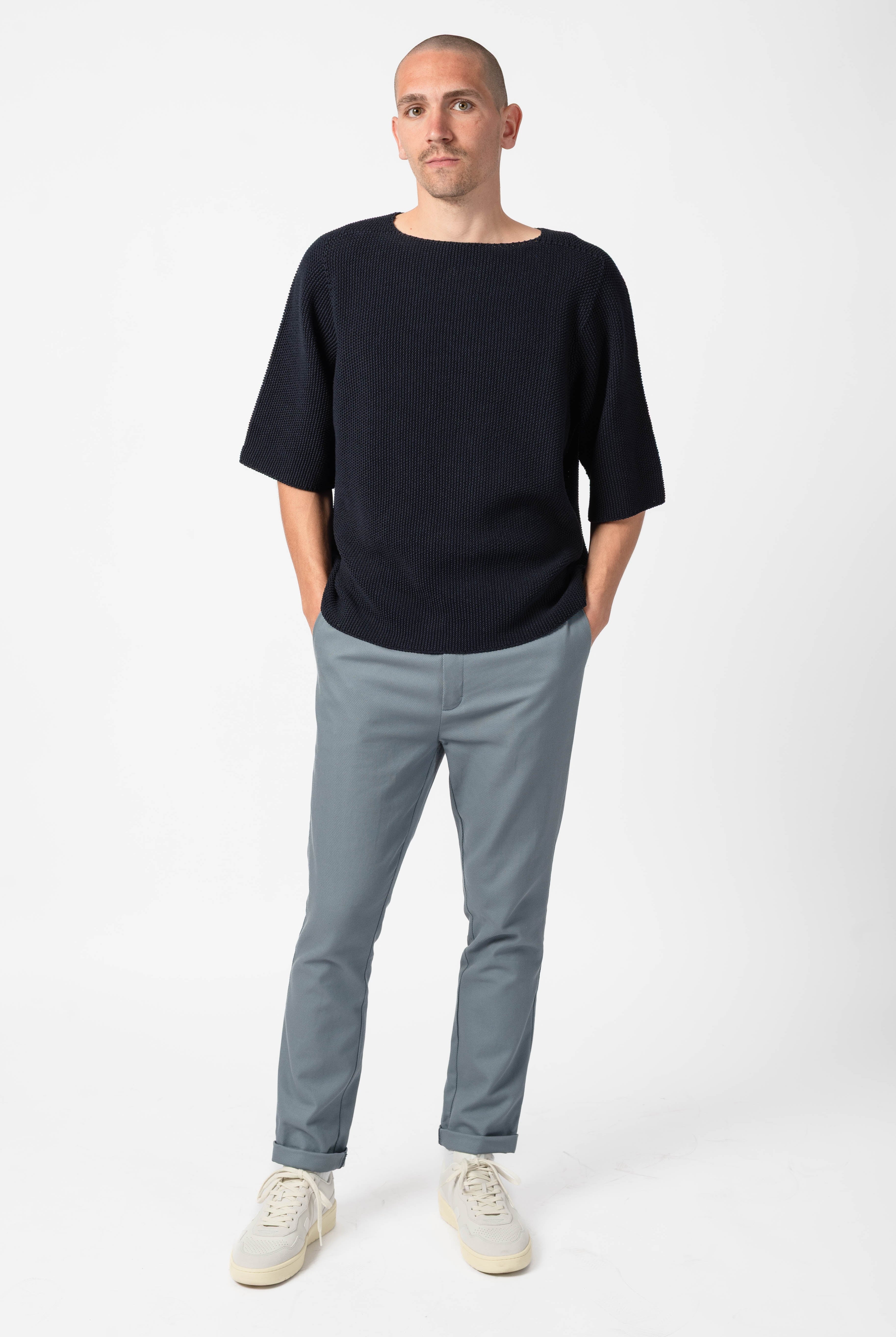 NNIstudio - CLASSIC 2.0 Strick - Shirt - Carbon Blue - XS -