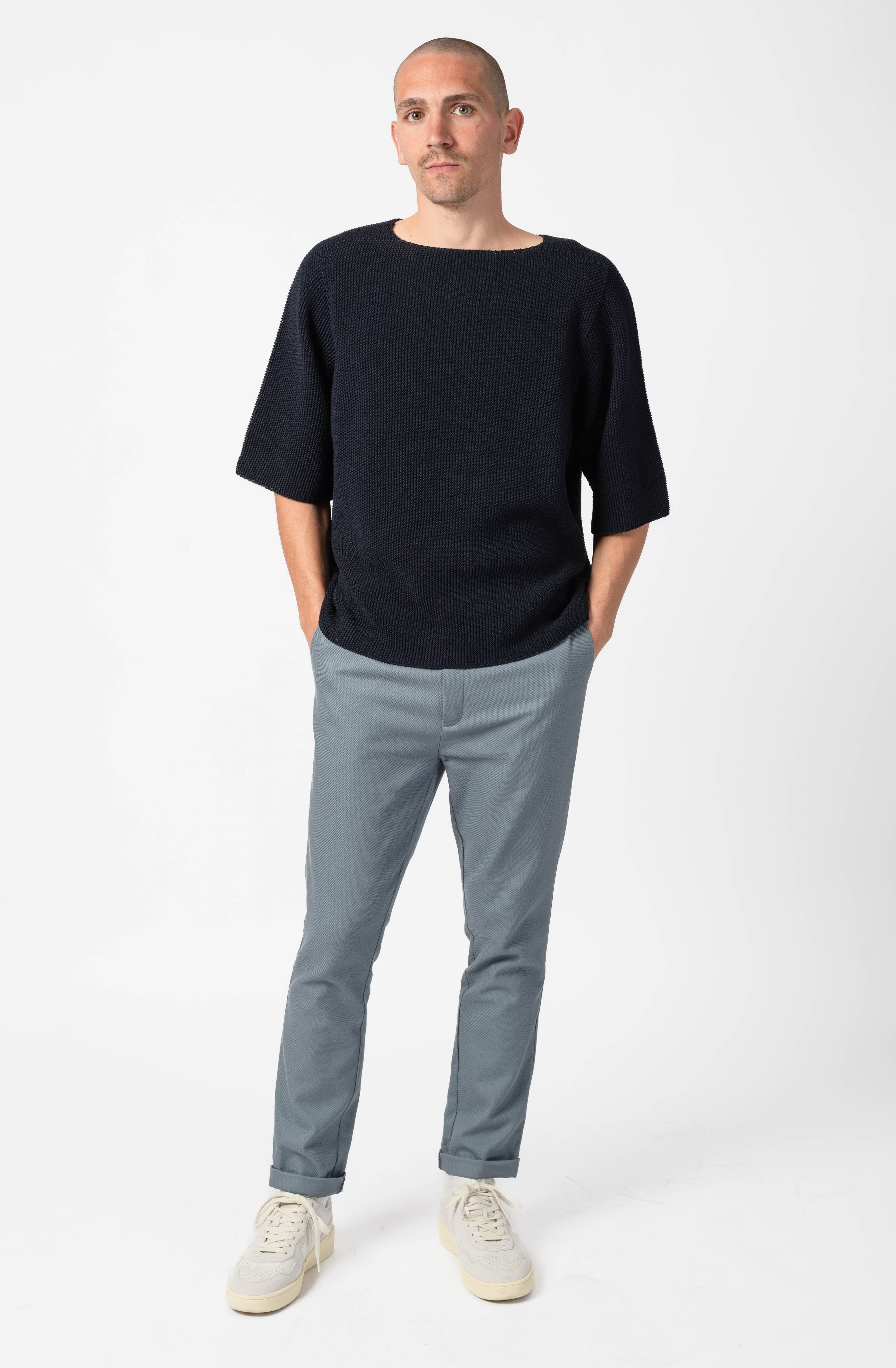 NNIstudio - CLASSIC 2.0 Strick - Shirt - Carbon Blue - XS -
