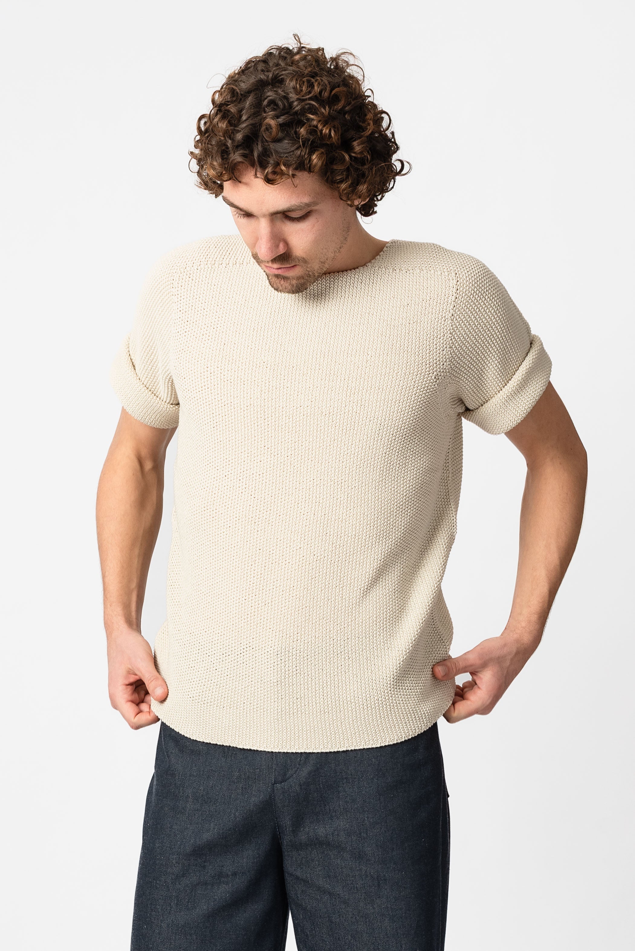 NNIstudio - CLASSIC 2.0 Strick - Shirt - Pearl White - XS -