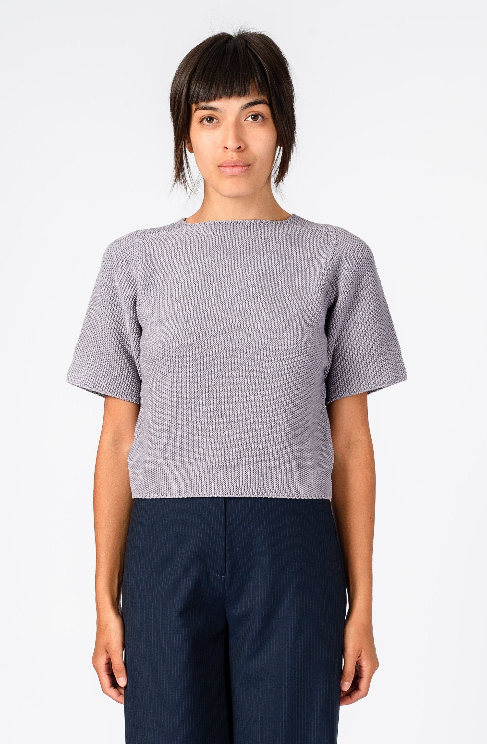 NNIstudio - CLASSIC 2.0 Strick-Shirt - Purple Ash - XS -