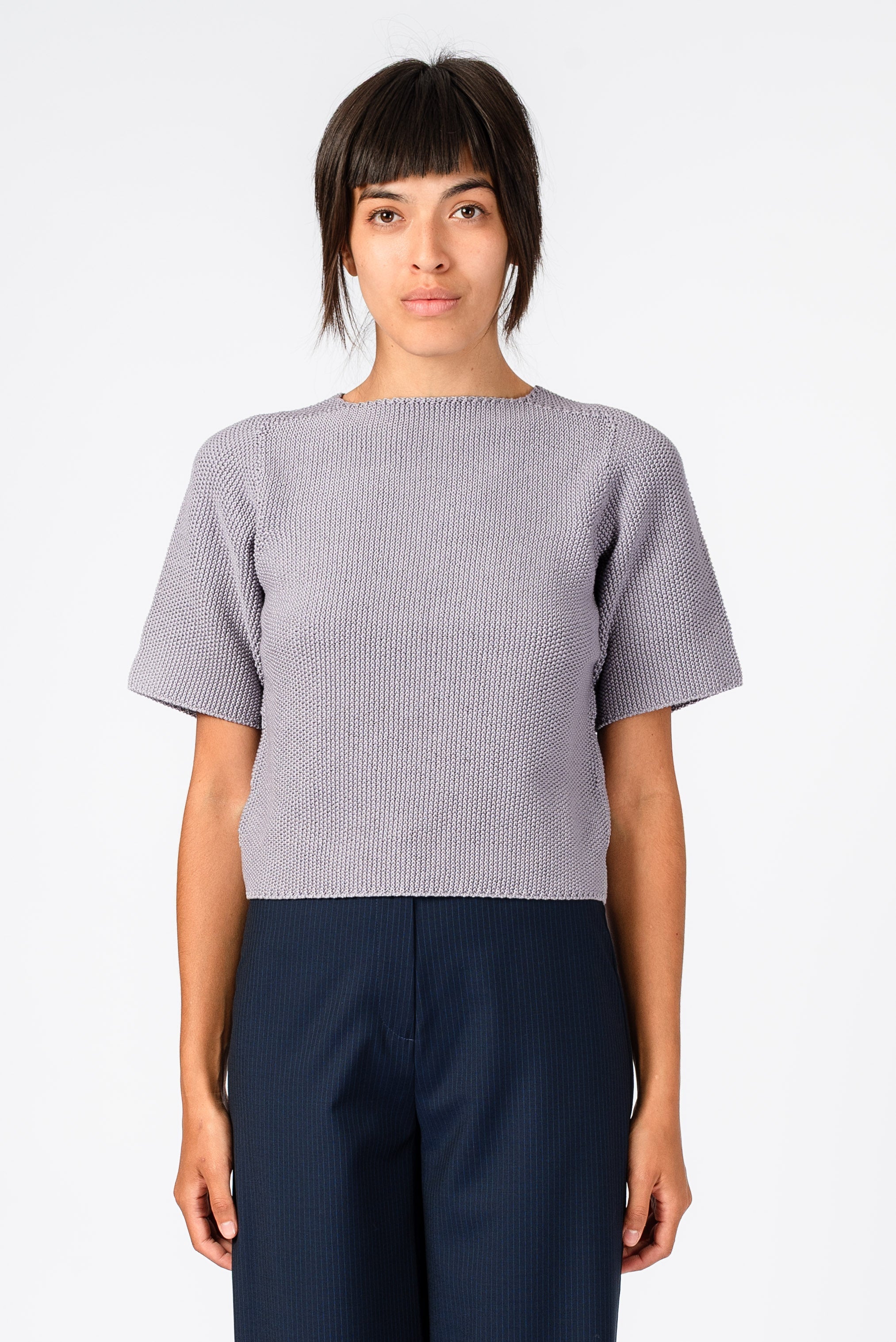 NNIstudio - CLASSIC 2.0 Strick-Shirt - Purple Ash - XS -
