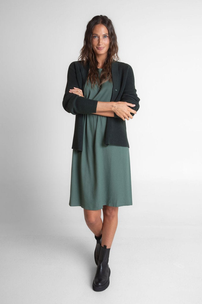 NNIstudio - COTTON Cardigan - Dunkelgrün - XS -