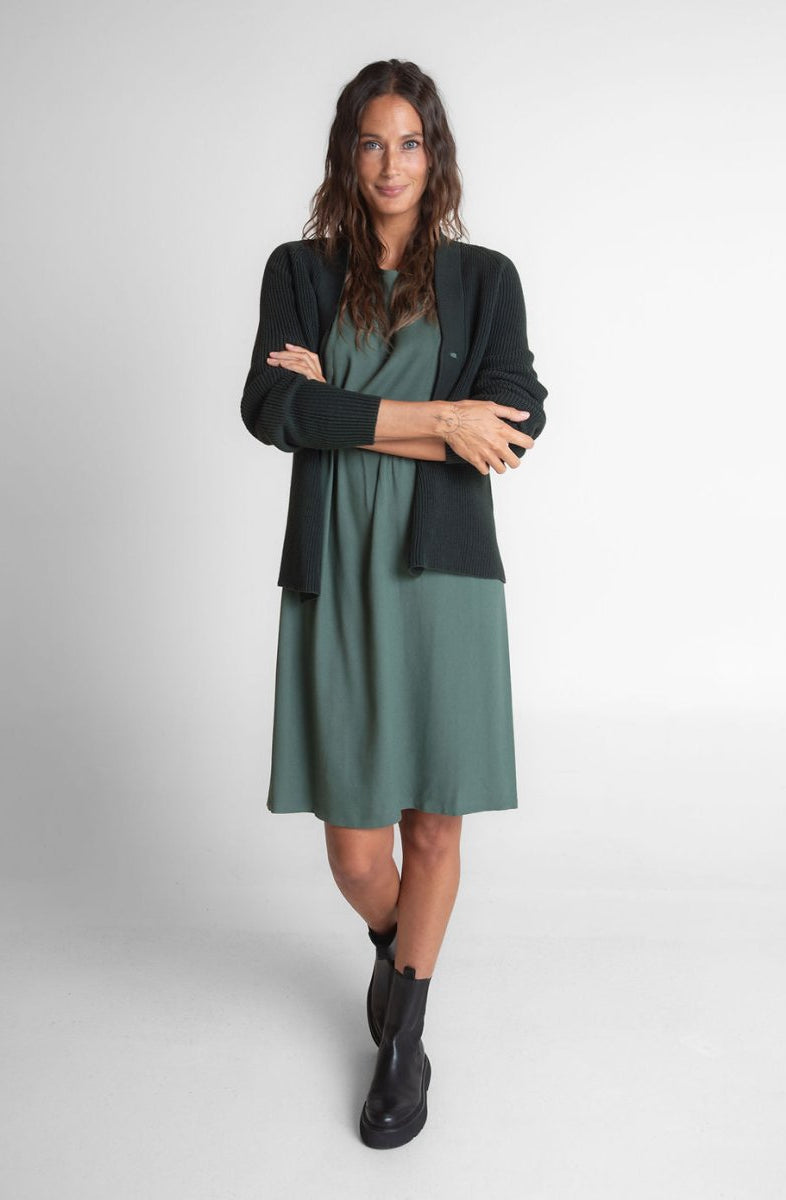 NNIstudio - COTTON Cardigan - Dunkelgrün - XS -