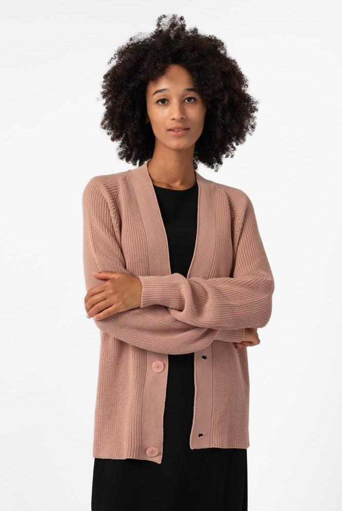 NNIstudio - COTTON Cardigan - Rosé - XS -