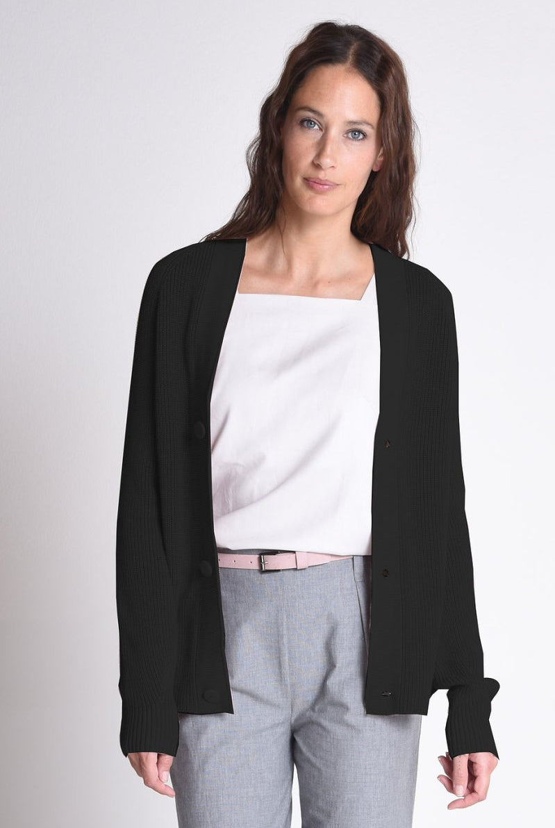 NNIstudio - COTTON Cardigan - Schwarz - XS -