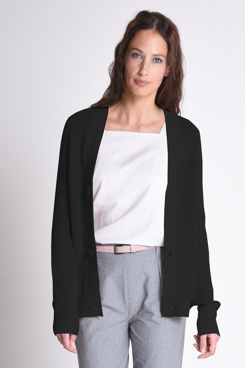 NNIstudio - COTTON Cardigan - Schwarz - XS -