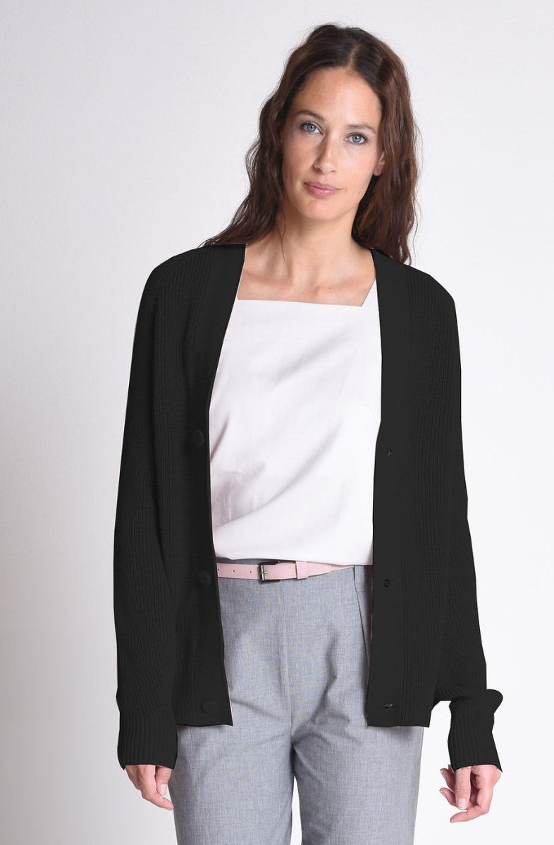 NNIstudio - COTTON Cardigan - Schwarz - XS -