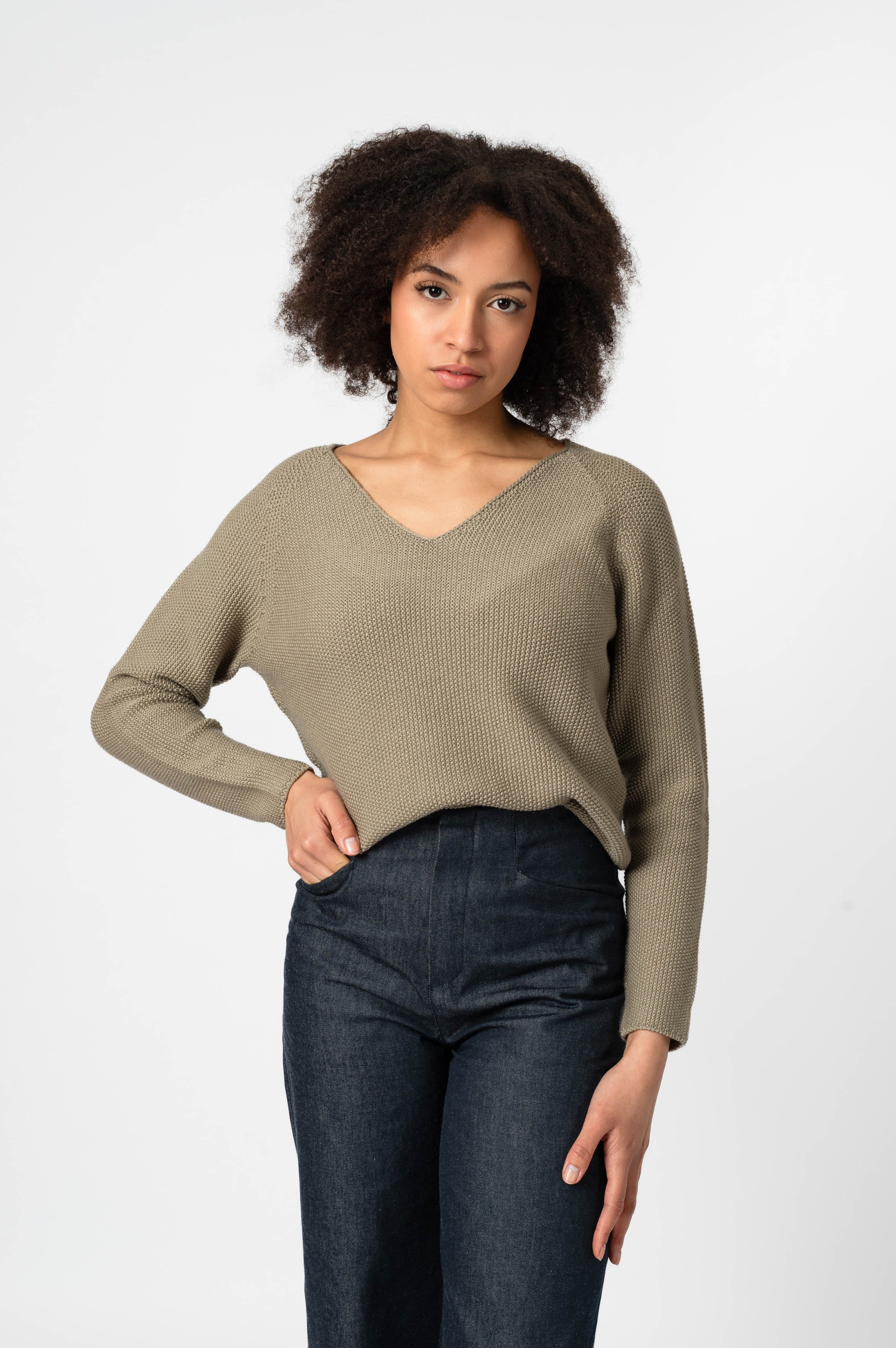NNIstudio - COZY 2.0 Strick - Pullover Wool - Chinchilla Sand - XS -