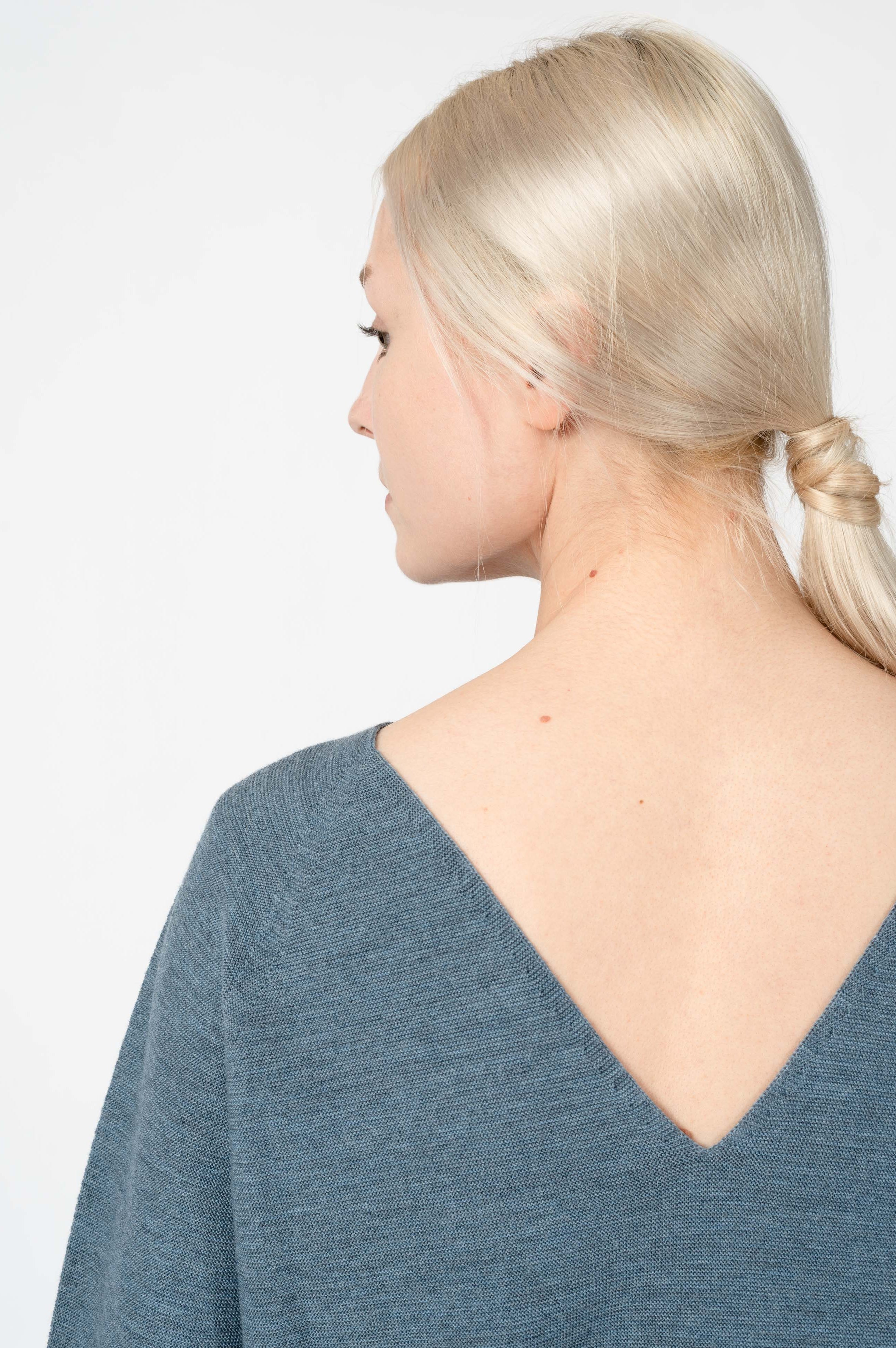 NNIstudio - COZY Strick - Pullover - Dusty Blue Melange (ehem. Sky Blue) - XS -