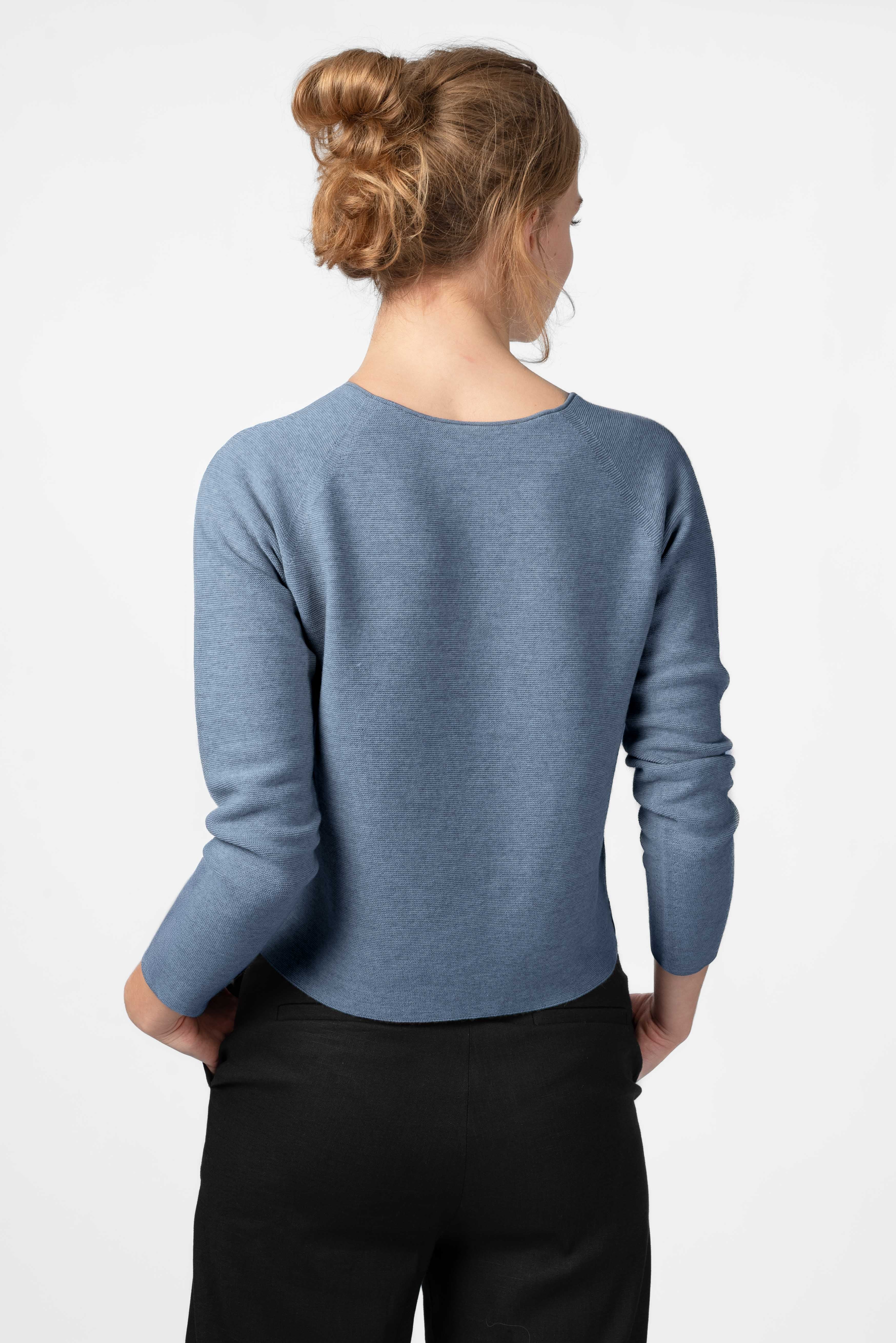 NNIstudio - COZY Strick - Pullover - Dusty Blue Melange (ehem. Sky Blue) – Limited Edition - XS -