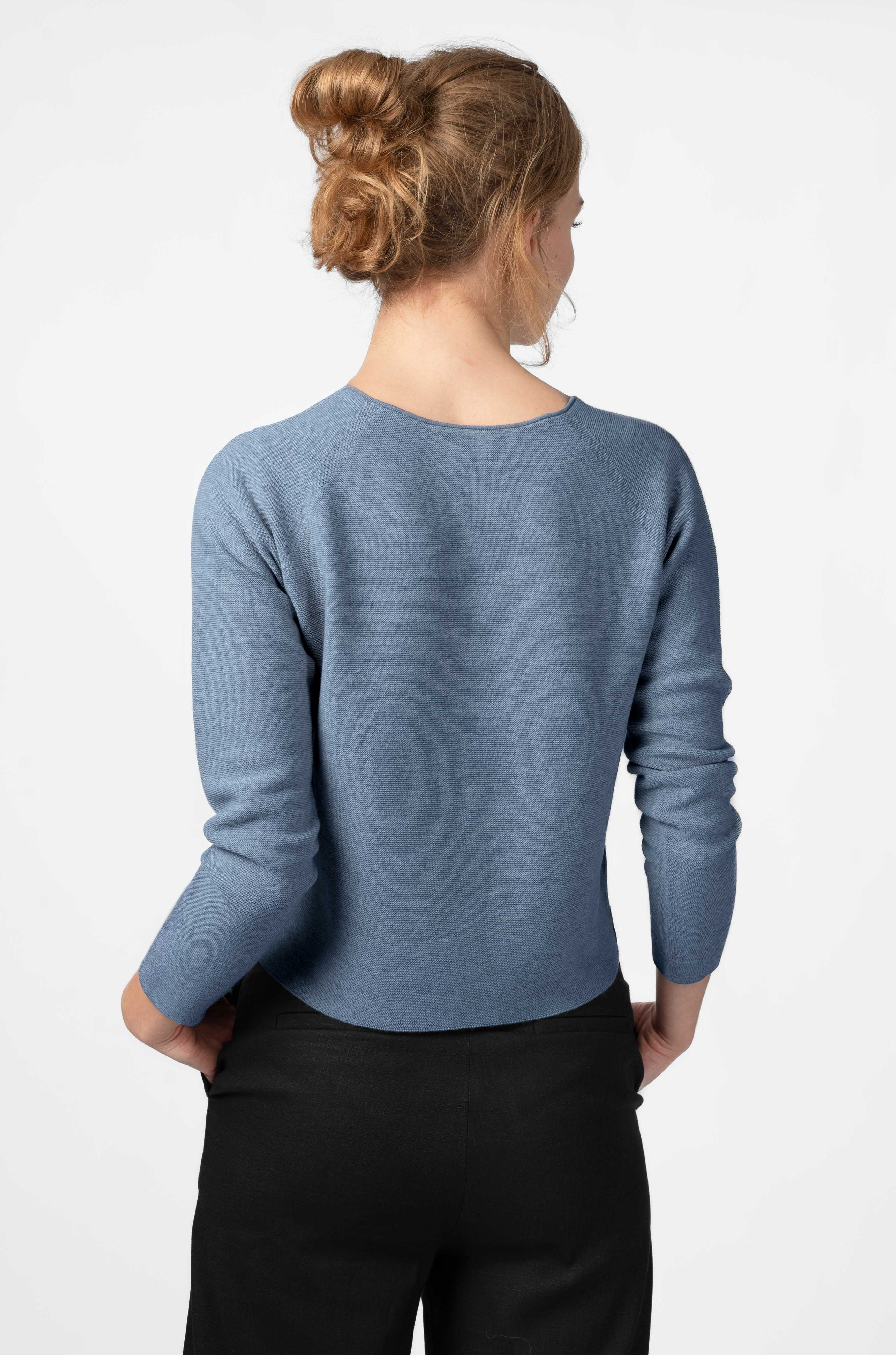 NNIstudio - COZY Strick - Pullover - Dusty Blue Melange (ehem. Sky Blue) – Limited Edition - XS -