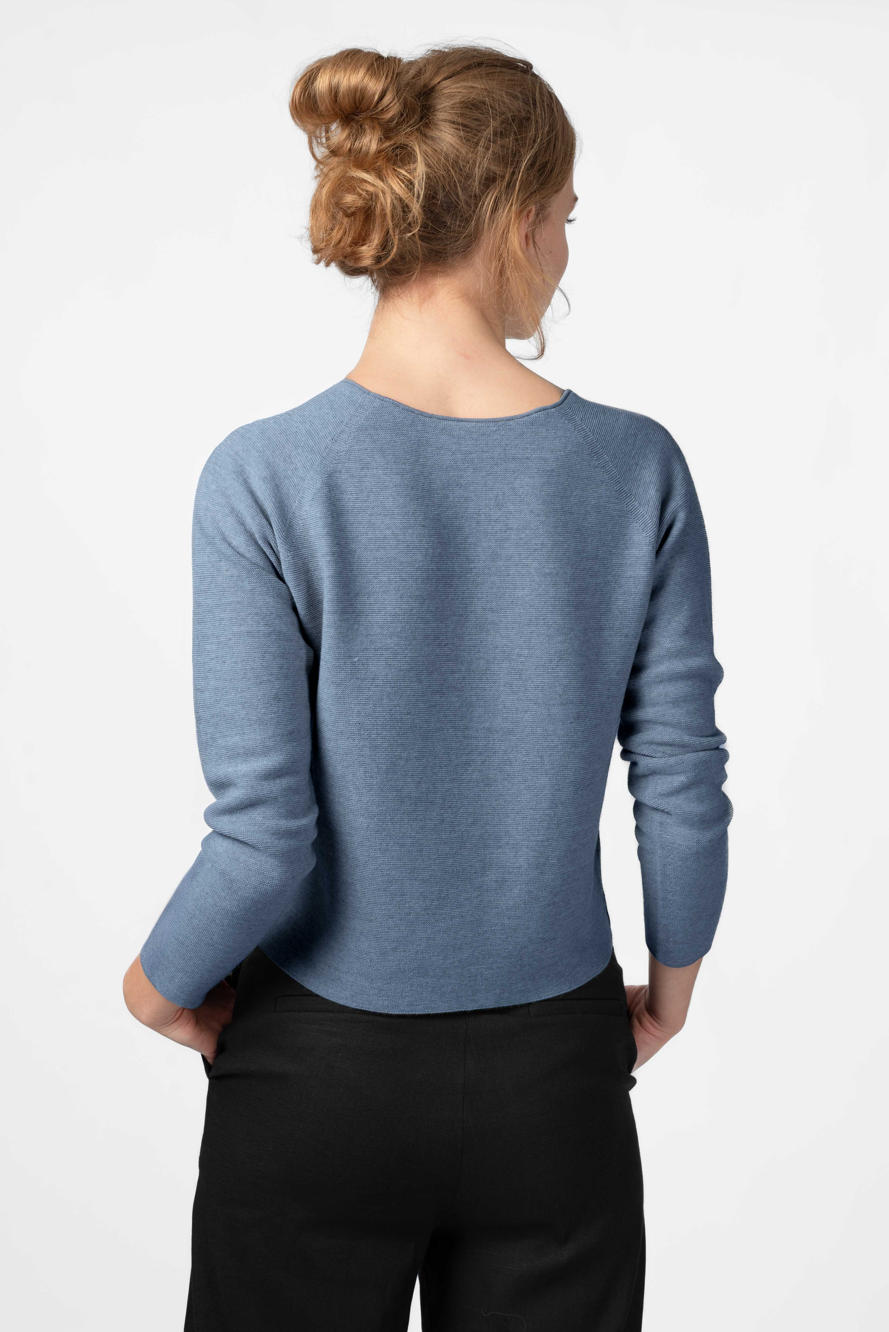 NNIstudio - COZY Strick - Pullover - Dusty Blue Melange (ehem. Sky Blue) – Limited Edition - XS -
