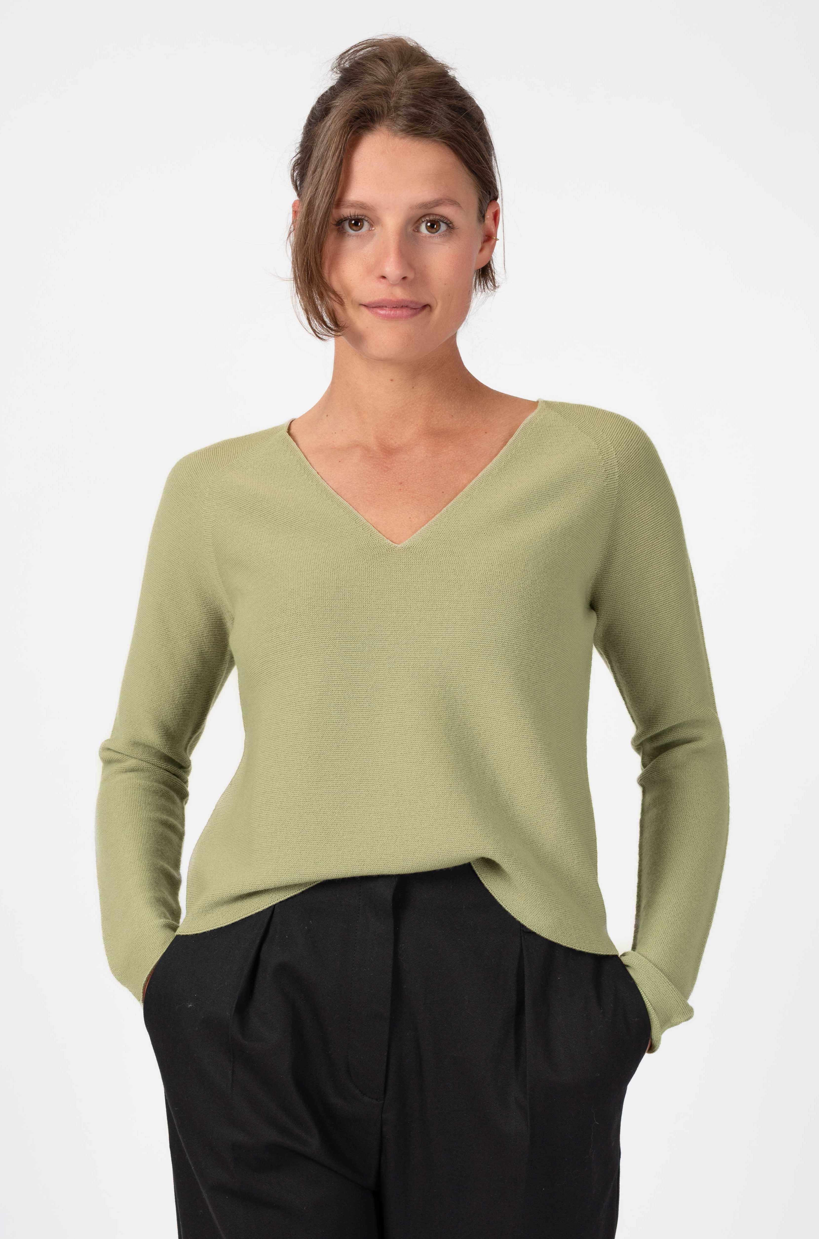 NNIstudio - COZY Strick - Pullover - Willow Green - XS -